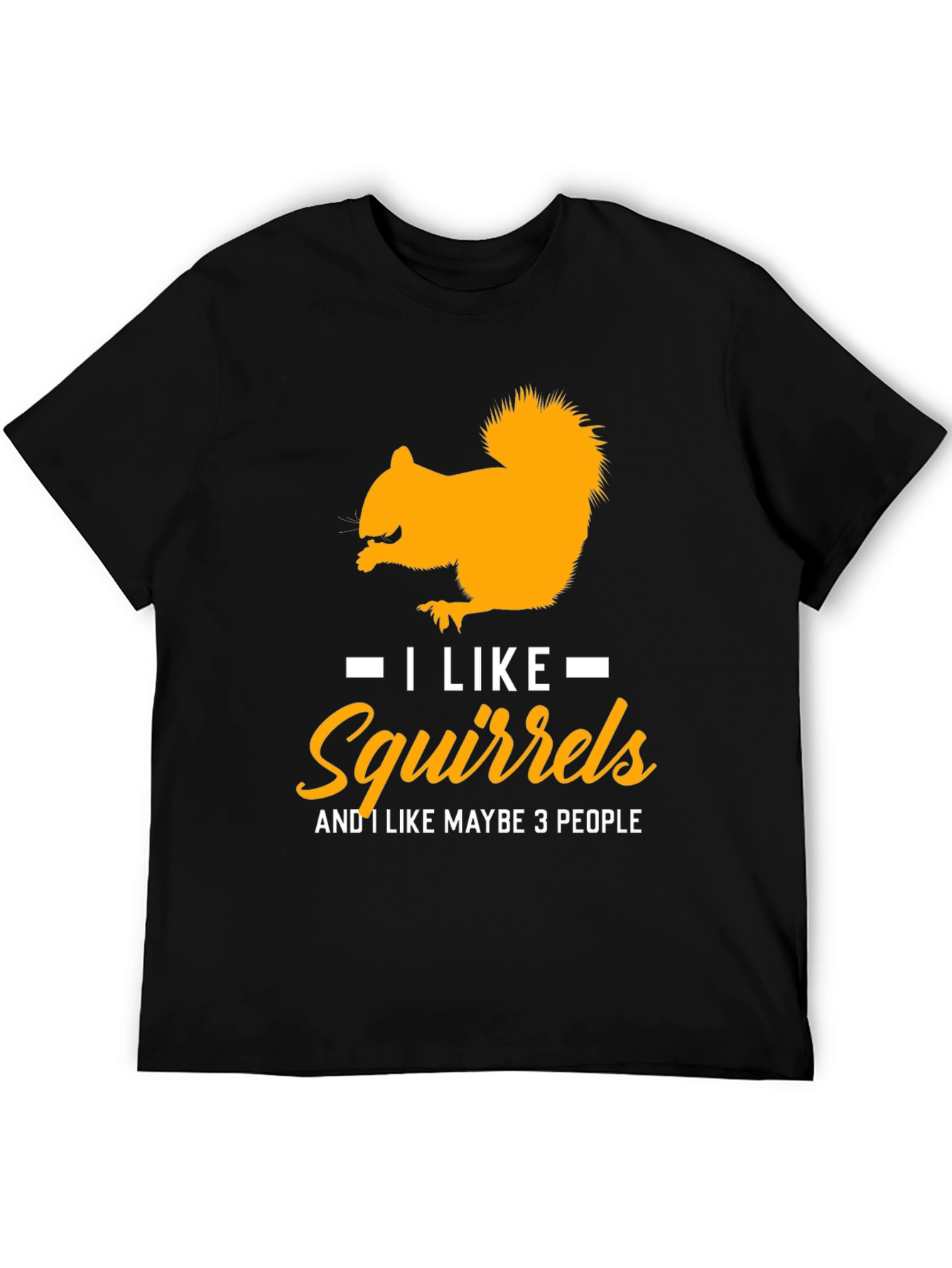 Black Squirrel Lover T-Shirt: "I Like Squirrels" view 5