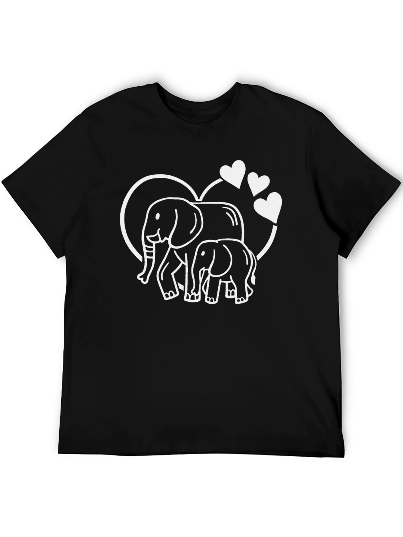 Black Elephant Love T-Shirt - Mama & Baby Tee view 5