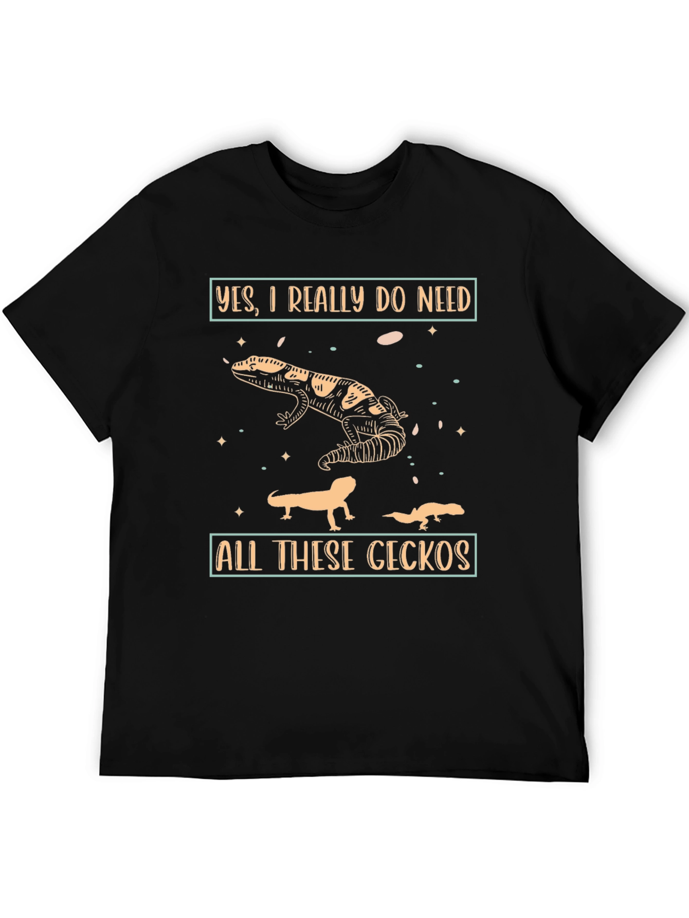 Black Gecko Lover T-Shirt - Funny Reptile Tee view 5