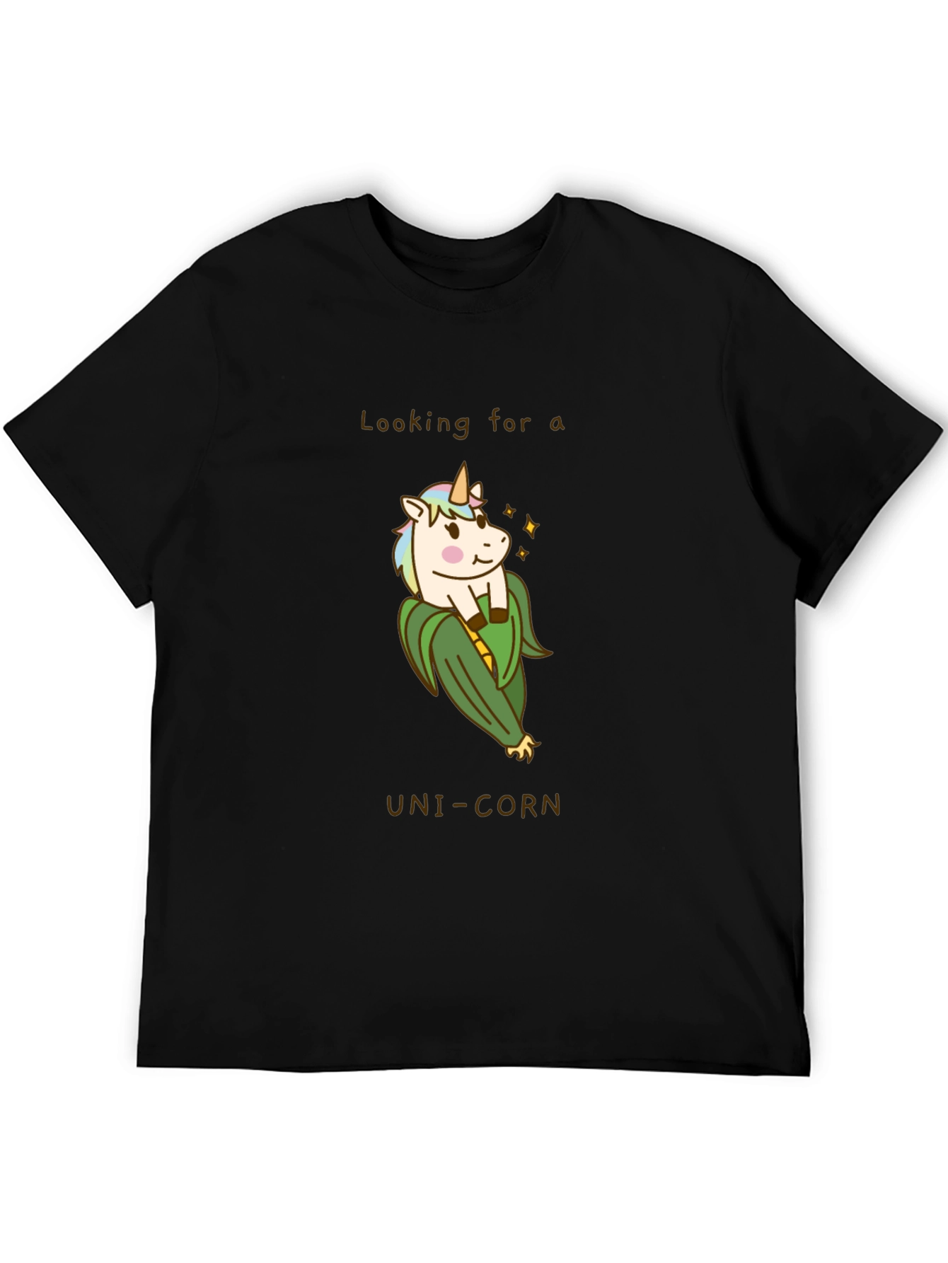 Black Uni-Corn T-Shirt - Funny Unicorn Corn Pun Tee view 5