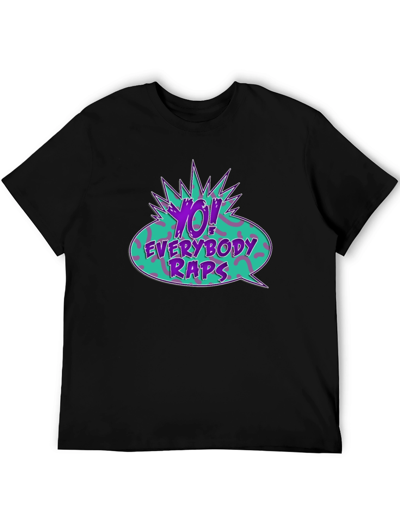 Black Yo! Everybody Raps Graphic Tee view 5