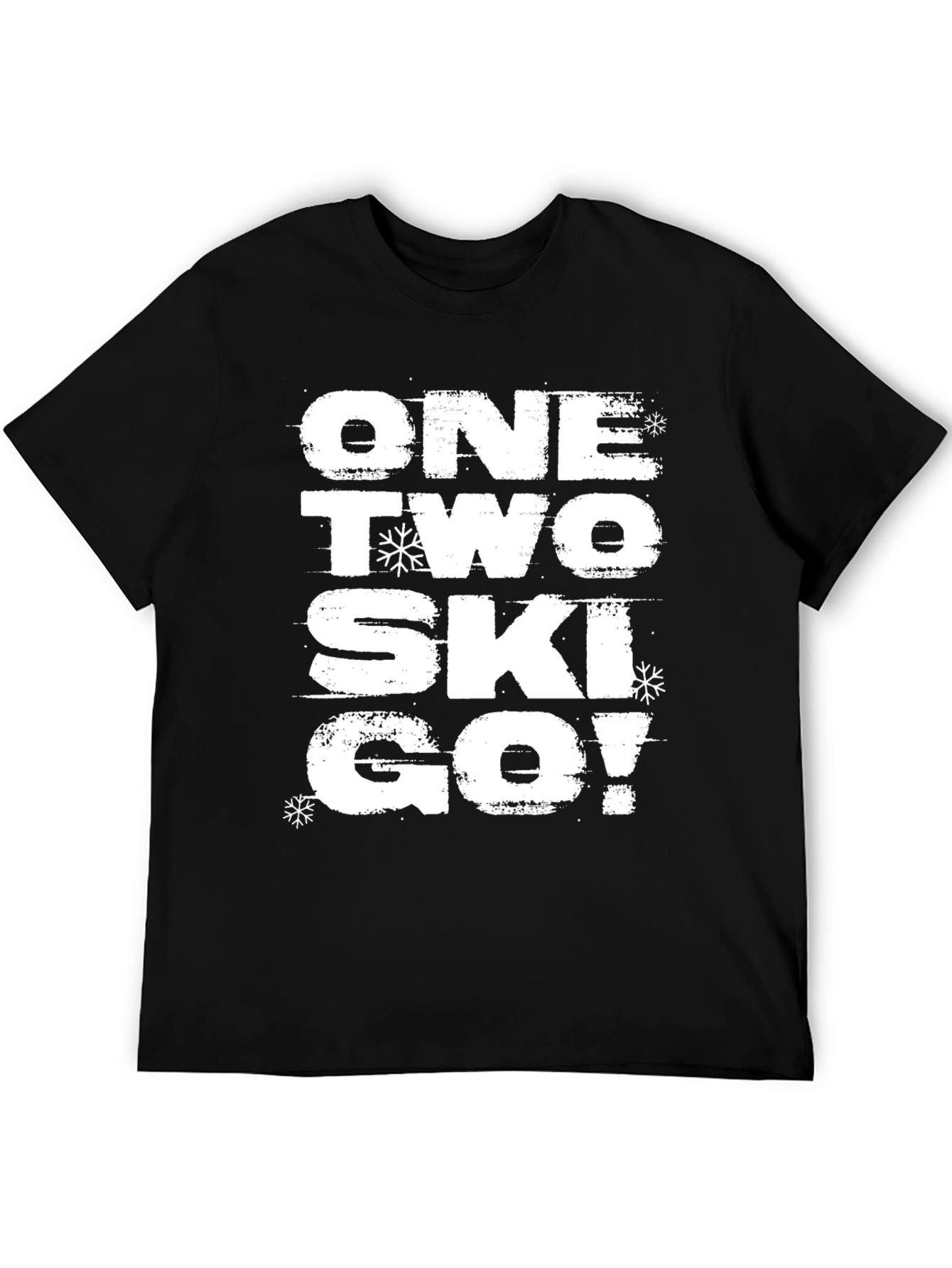 Black One Two Ski Go! Graphic Tee view 5