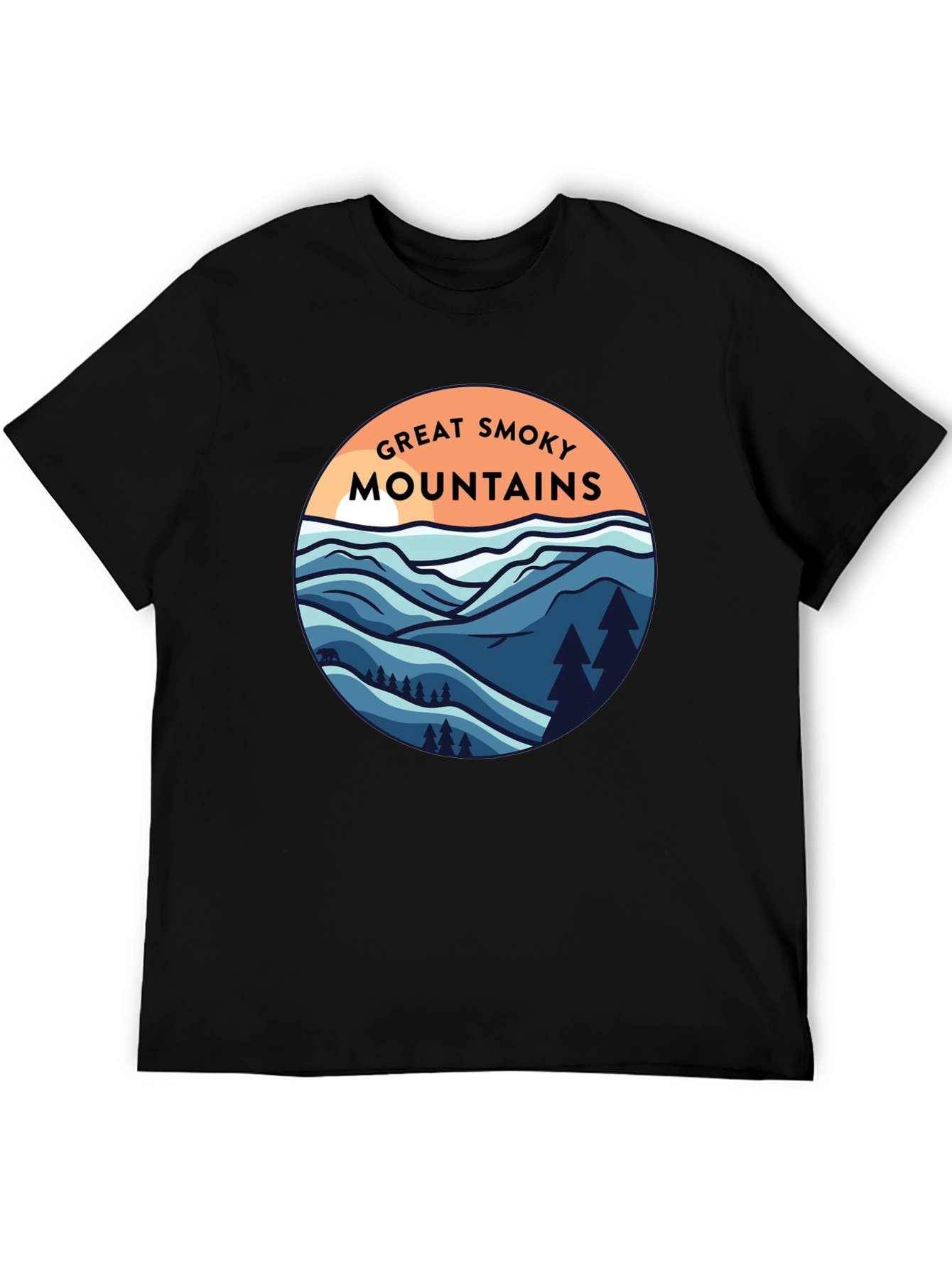 Black Great Smoky Mountains Graphic Tee - Black view 5