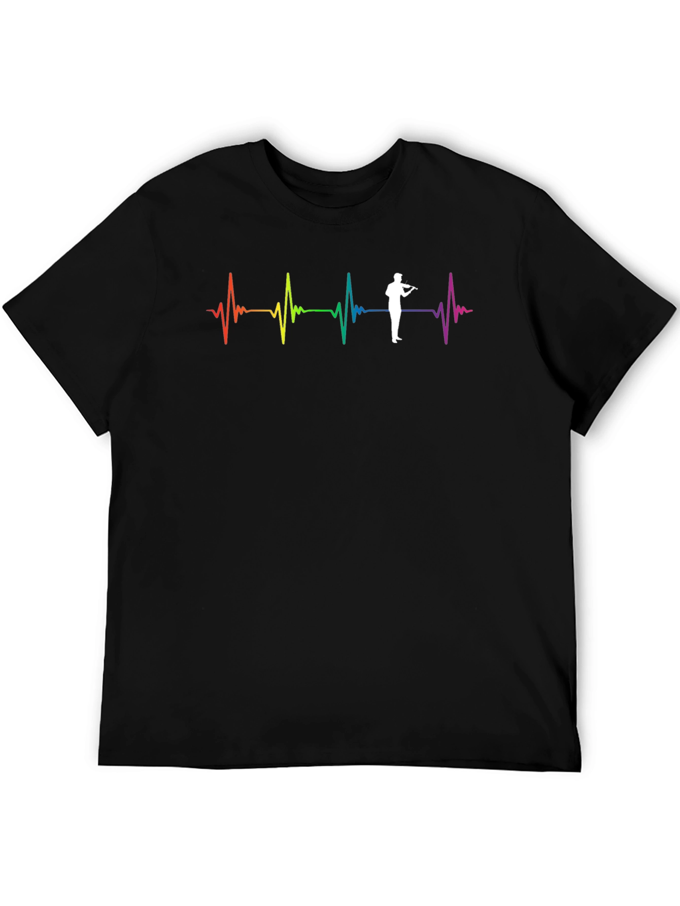 Black Violin Heartbeat T-Shirt - Musical Pulse Tee view 5