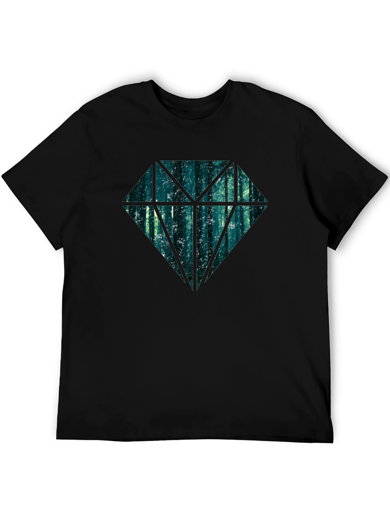 Black Diamond Forest Men's Black T-Shirt view 5