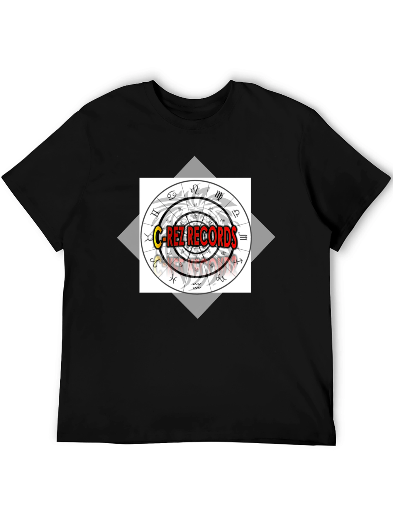 Black C-Rez Records Zodiac T-Shirt view 5
