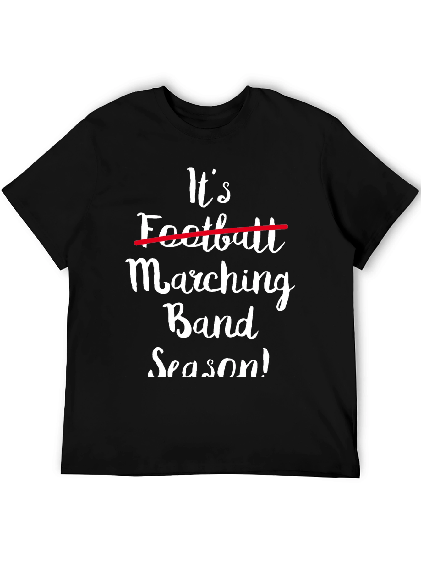 Black Marching Band Season Tee - Funny Band Parent Shirt view 5