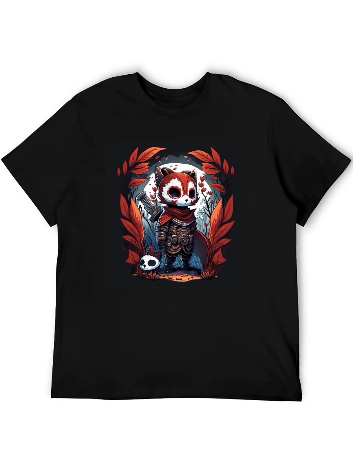 Black Guardian Raccoon Graphic T-Shirt view 5