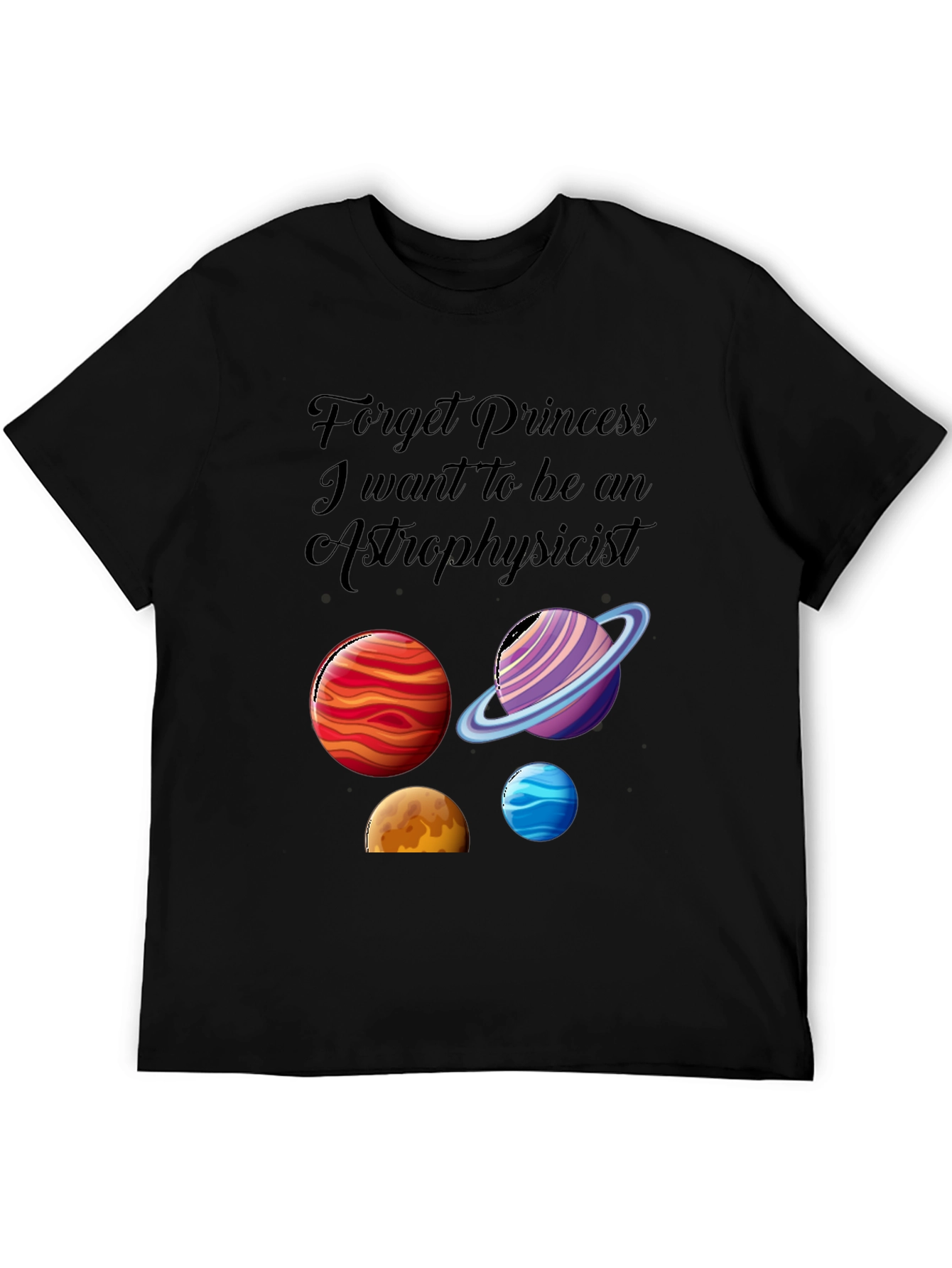 Black Astrophysicist Planet Graphic T-Shirt view 5