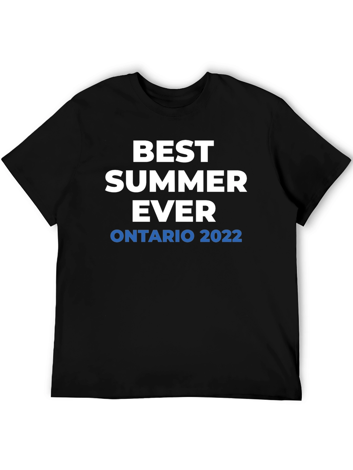 Black Best Summer Ever Ontario 2022 Black T-Shirt view 5