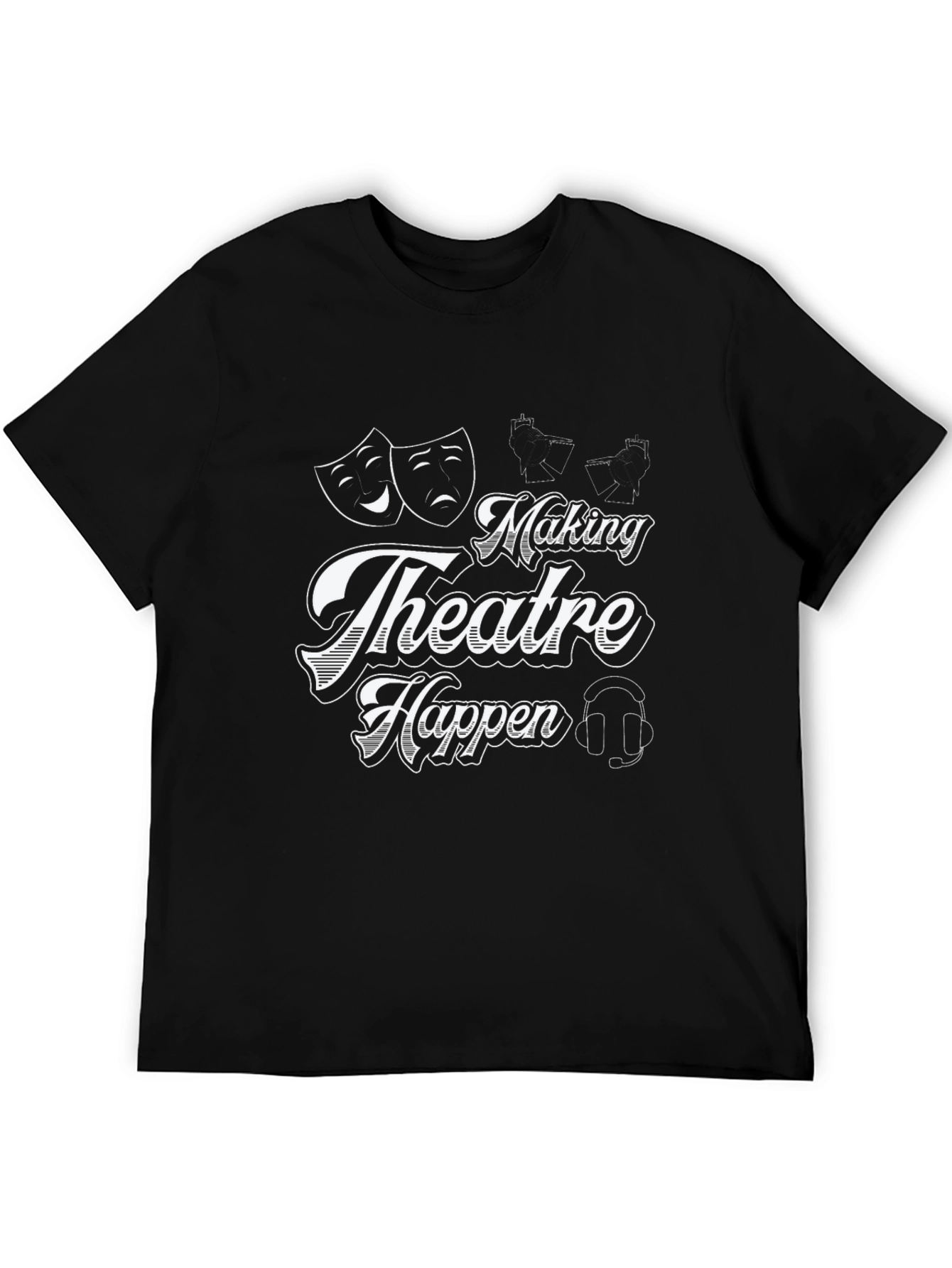 Black Making Theatre Happen Black T-Shirt view 5