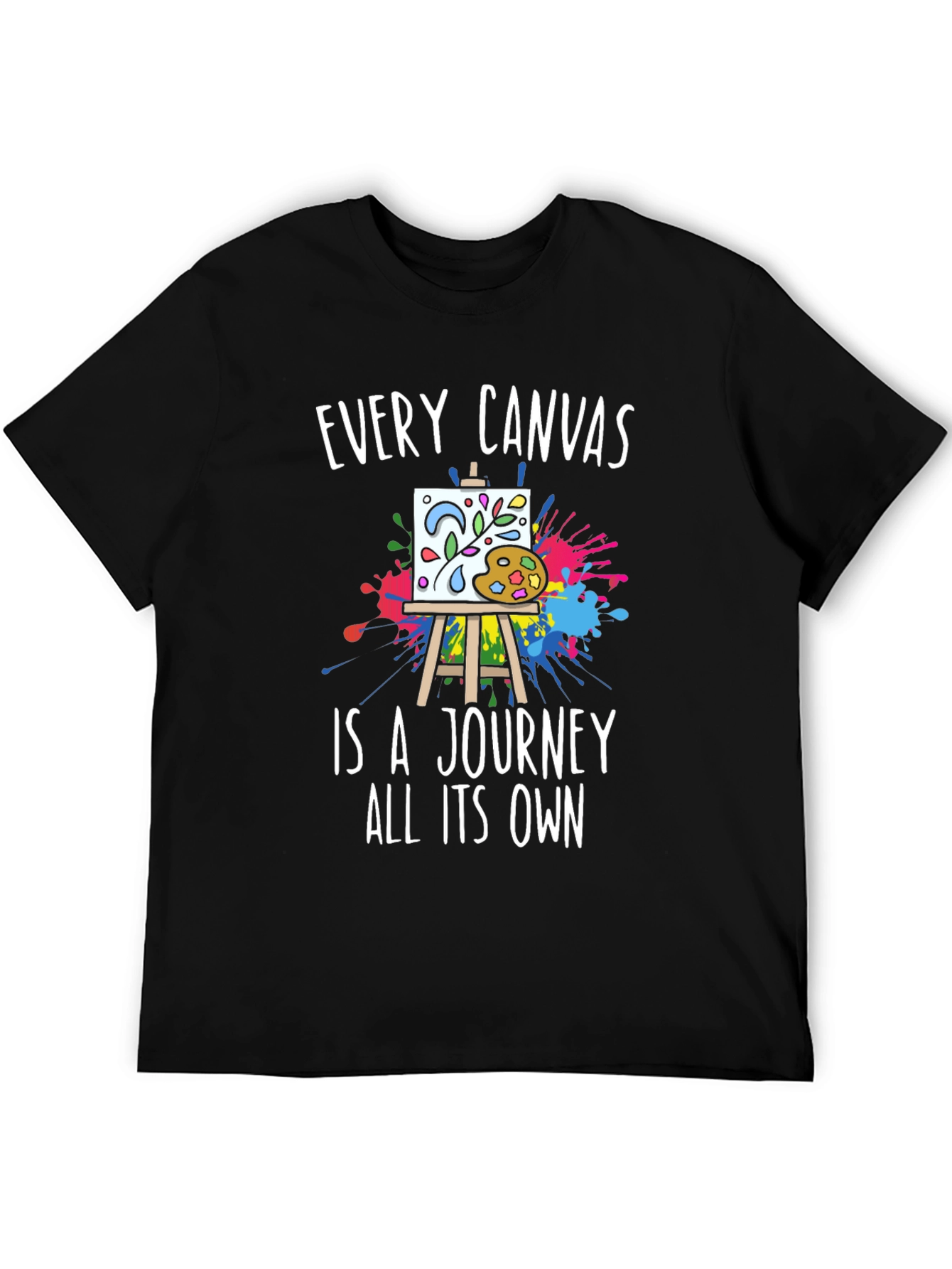 Black Artist Canvas Journey T-Shirt view 5