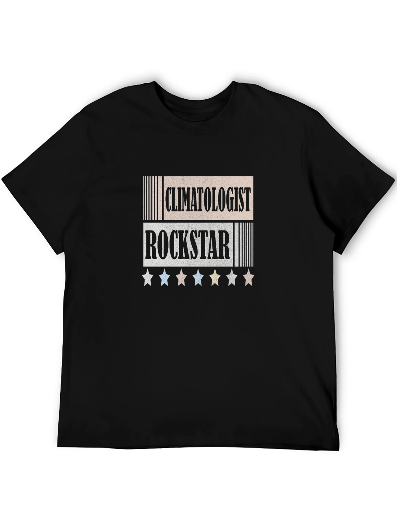 Black Climatologist Rockstar Graphic Tee - Black view 5