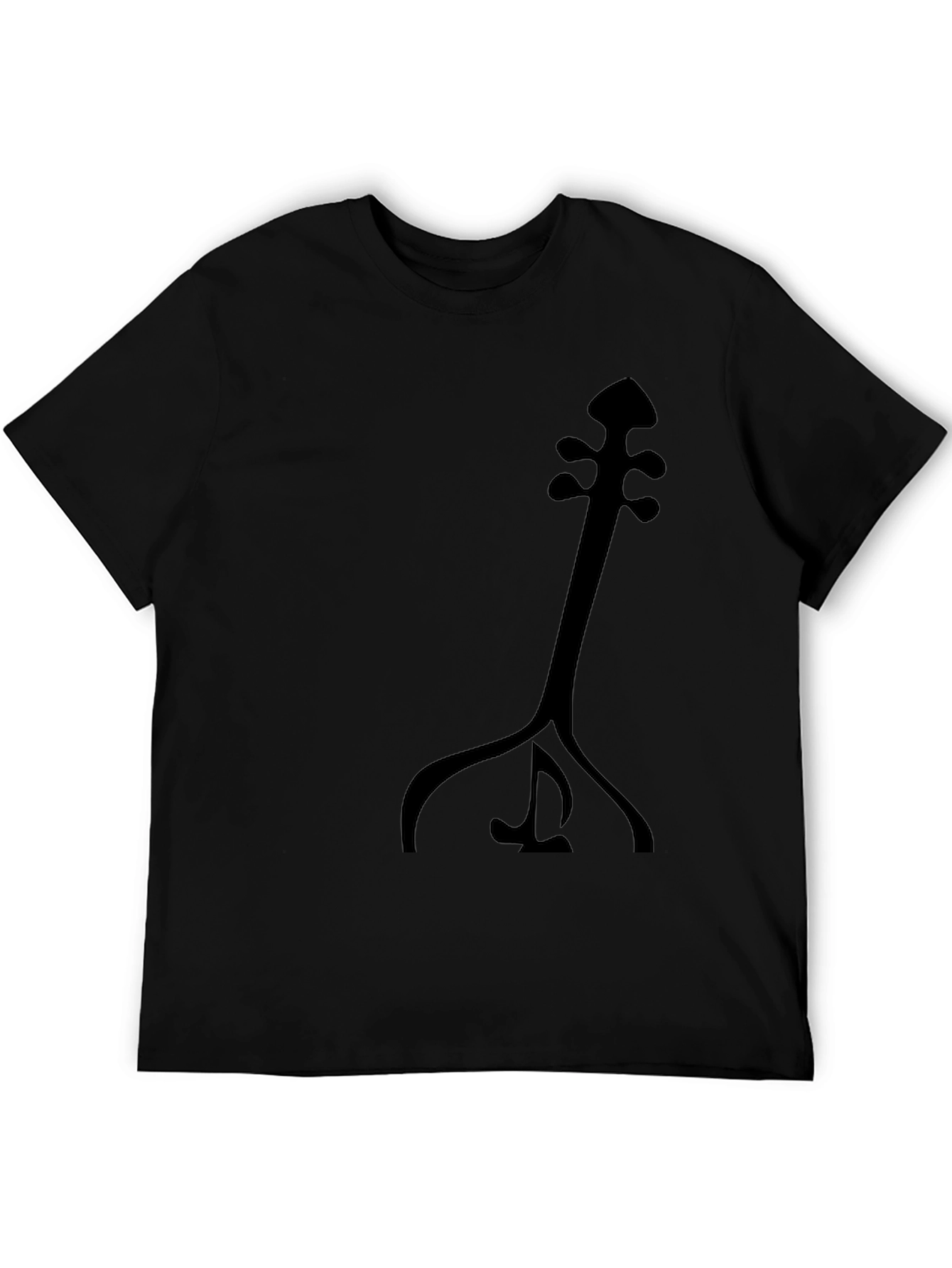 Black Abstract Musical Instrument Graphic T-Shirt view 5
