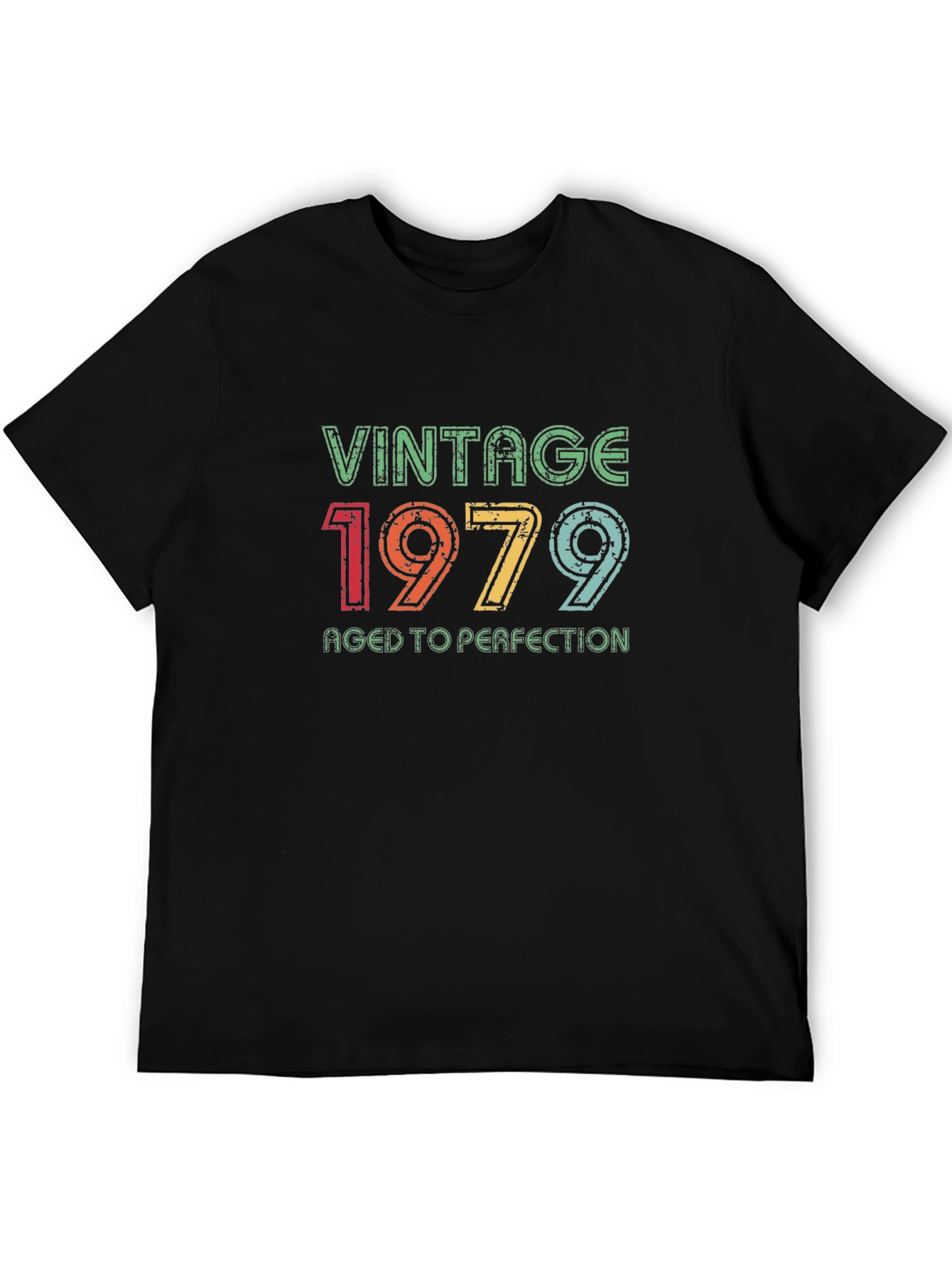 Black Vintage 1979 Aged to Perfection T-Shirt view 5