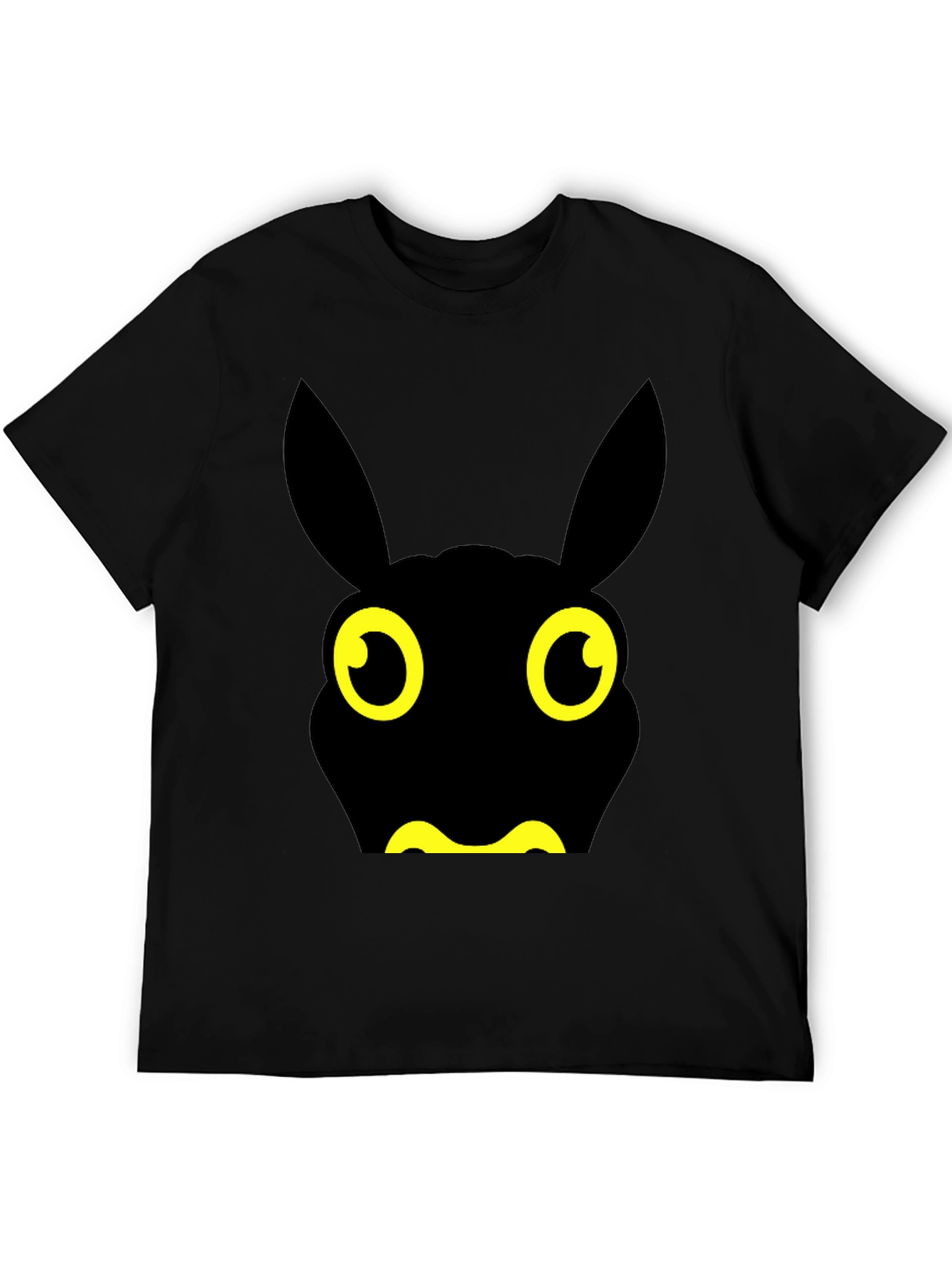 Black Fun Black Cartoon Animal Graphic Tee view 5
