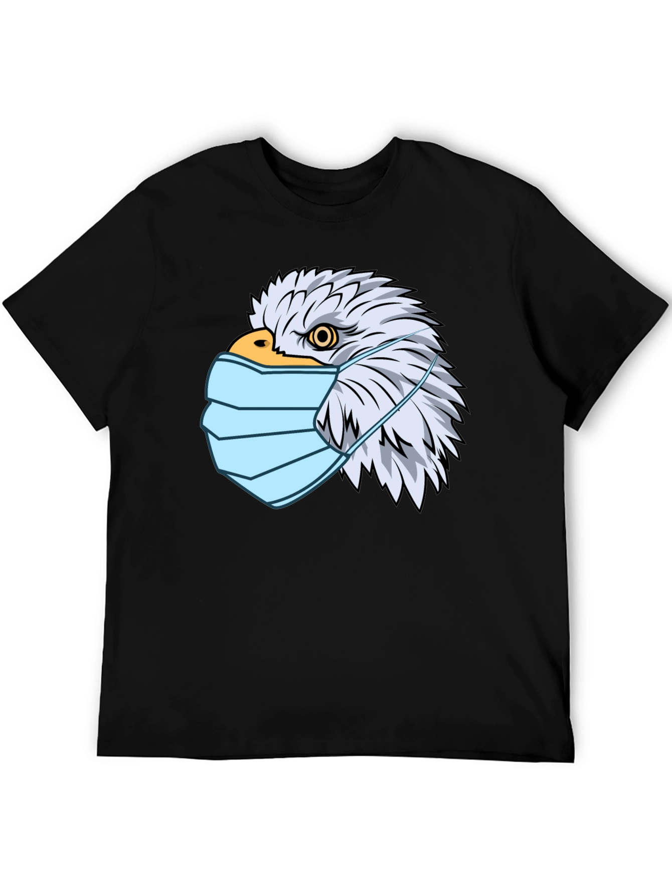 Black Eagle Mask Graphic T-Shirt - Patriotic Style view 5