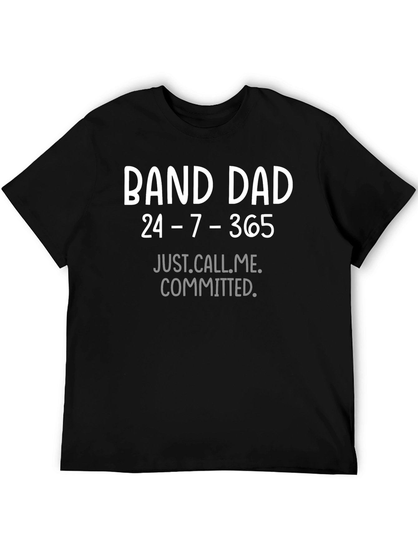 Black Band Dad T-Shirt - 24/7/365 Commitment view 5