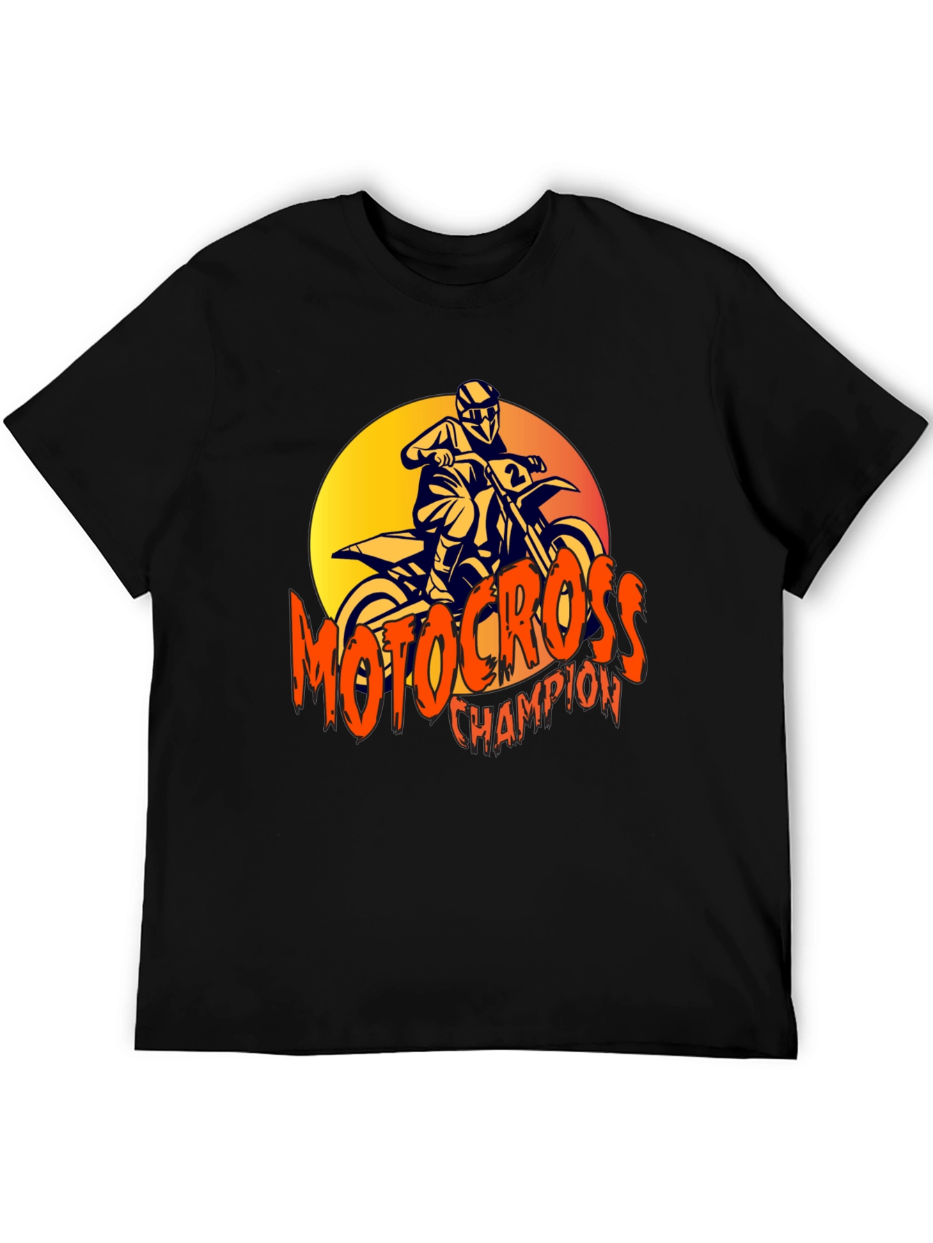 Black Motocross Champion Graphic Tee - Rider T-Shirt view 5