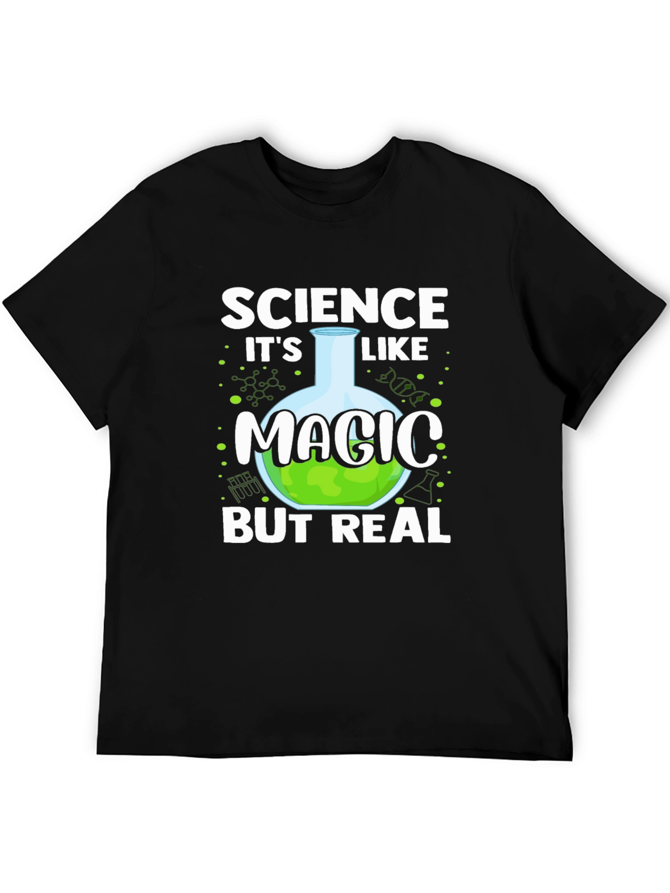 Black Science Like Magic T-Shirt - Nerdy Funny Tee view 5