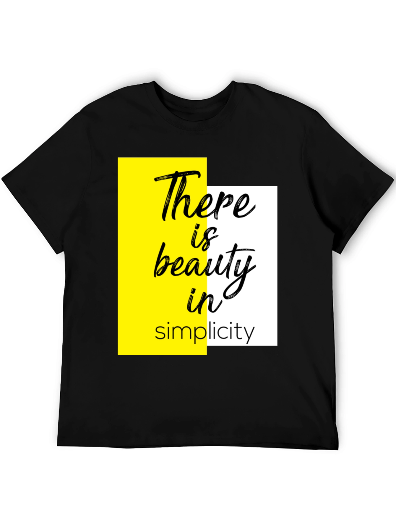 Black Beauty in Simplicity Black Graphic Tee view 5