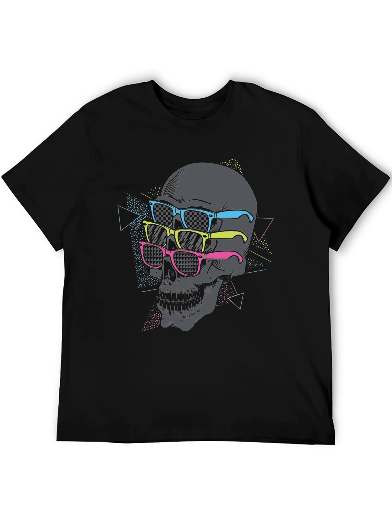 Black Skull with Sunglasses Graphic Tee view 5