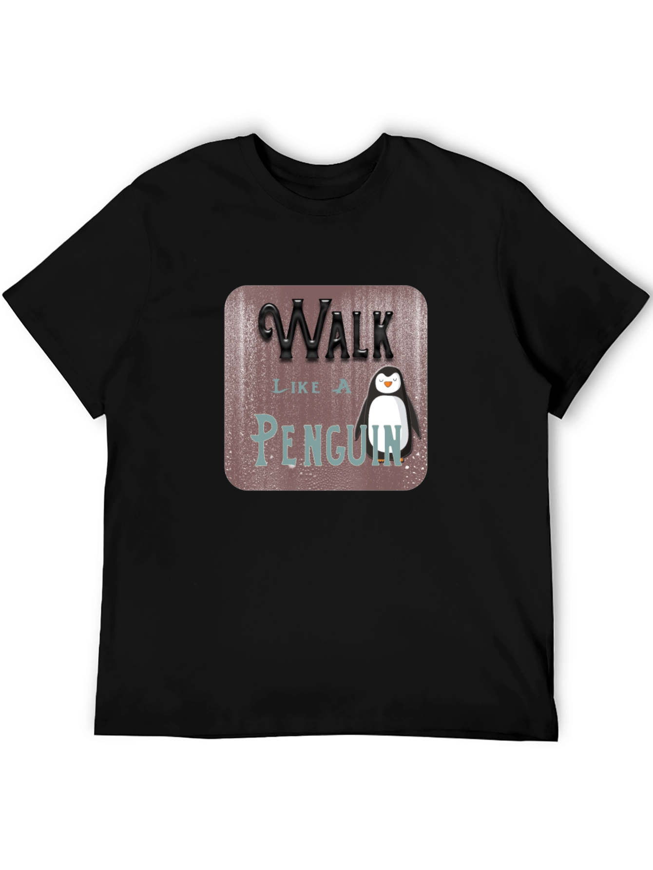 Black Walk Like a Penguin T-Shirt view 5