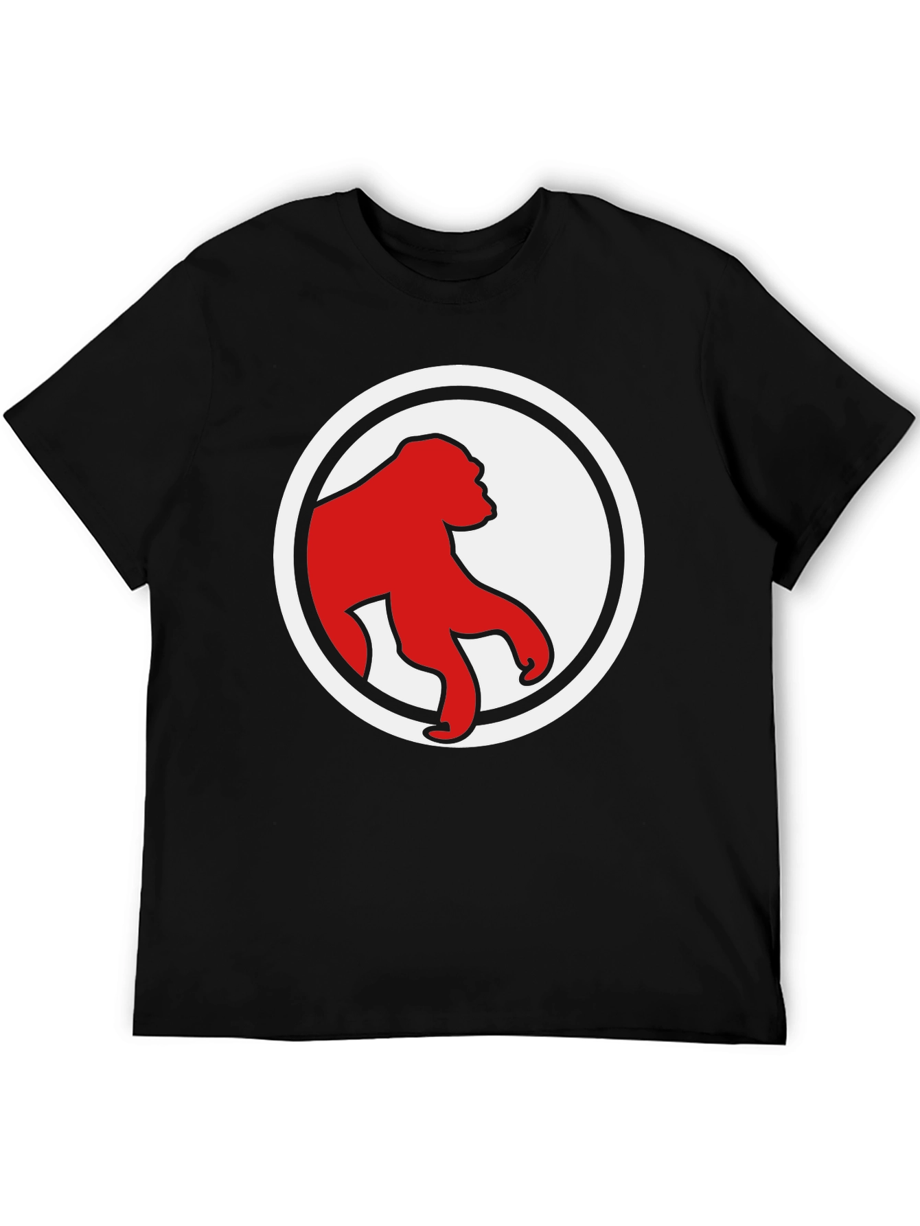 Black Red Ape Graphic Tee - Modern Black Shirt view 5