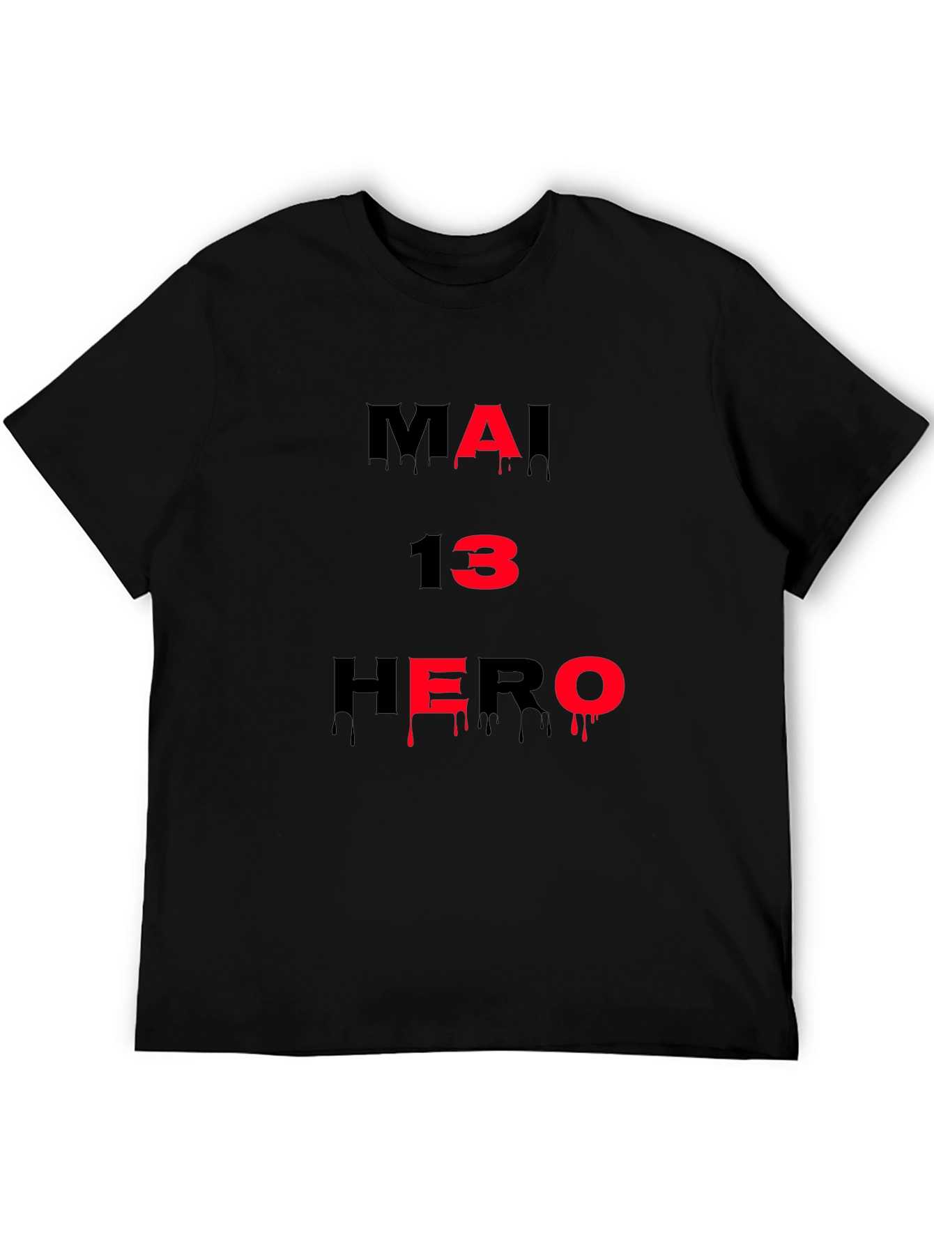 Black MAI 13 HERO Graphic T-Shirt view 5