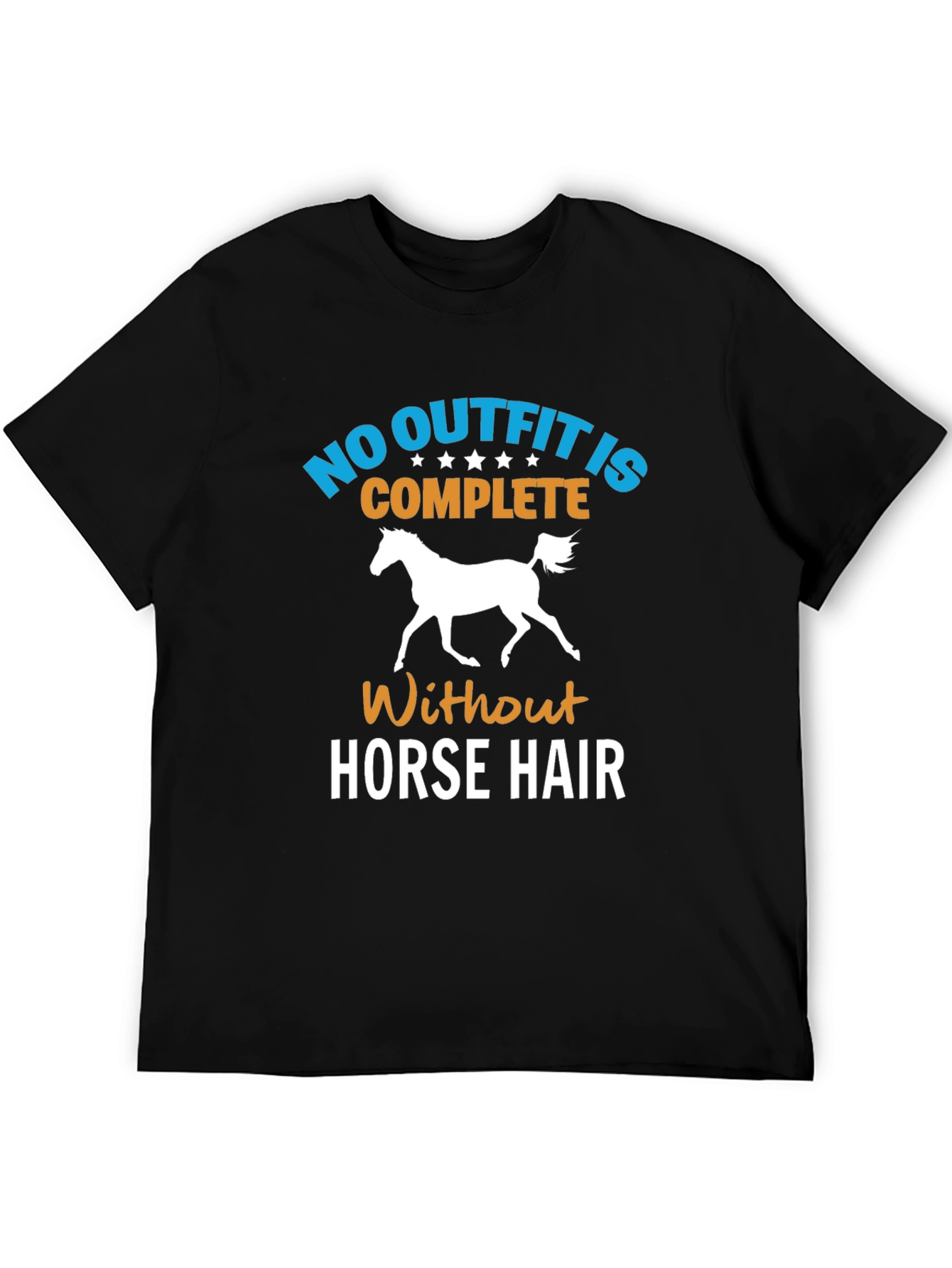 Black Horse Hair Graphic T-Shirt view 5