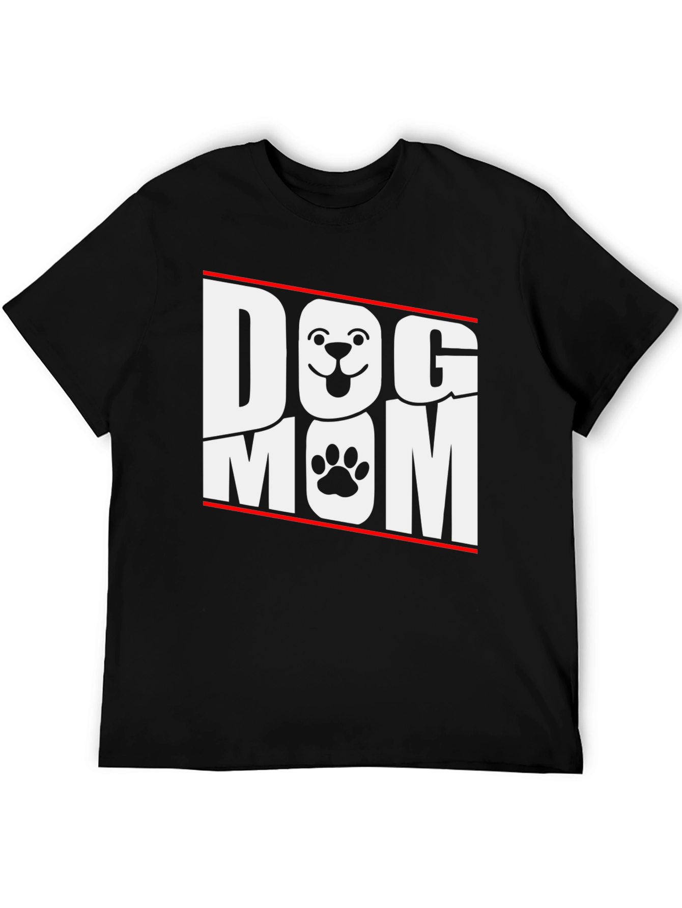 Black Dog Mom Graphic T-Shirt - Black view 5