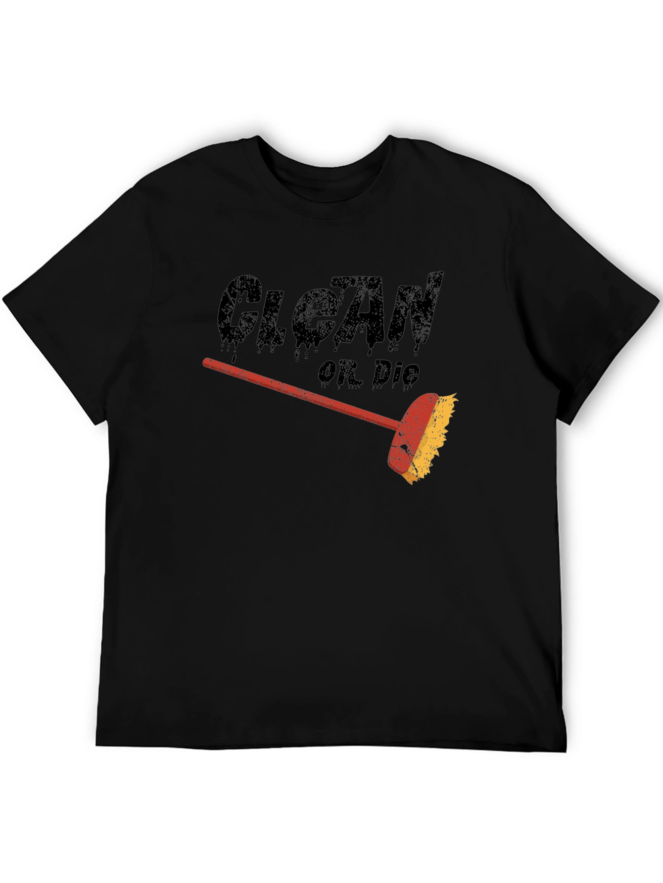 Black Clean or Die T-Shirt - Funny Cleaning Humor Tee view 5