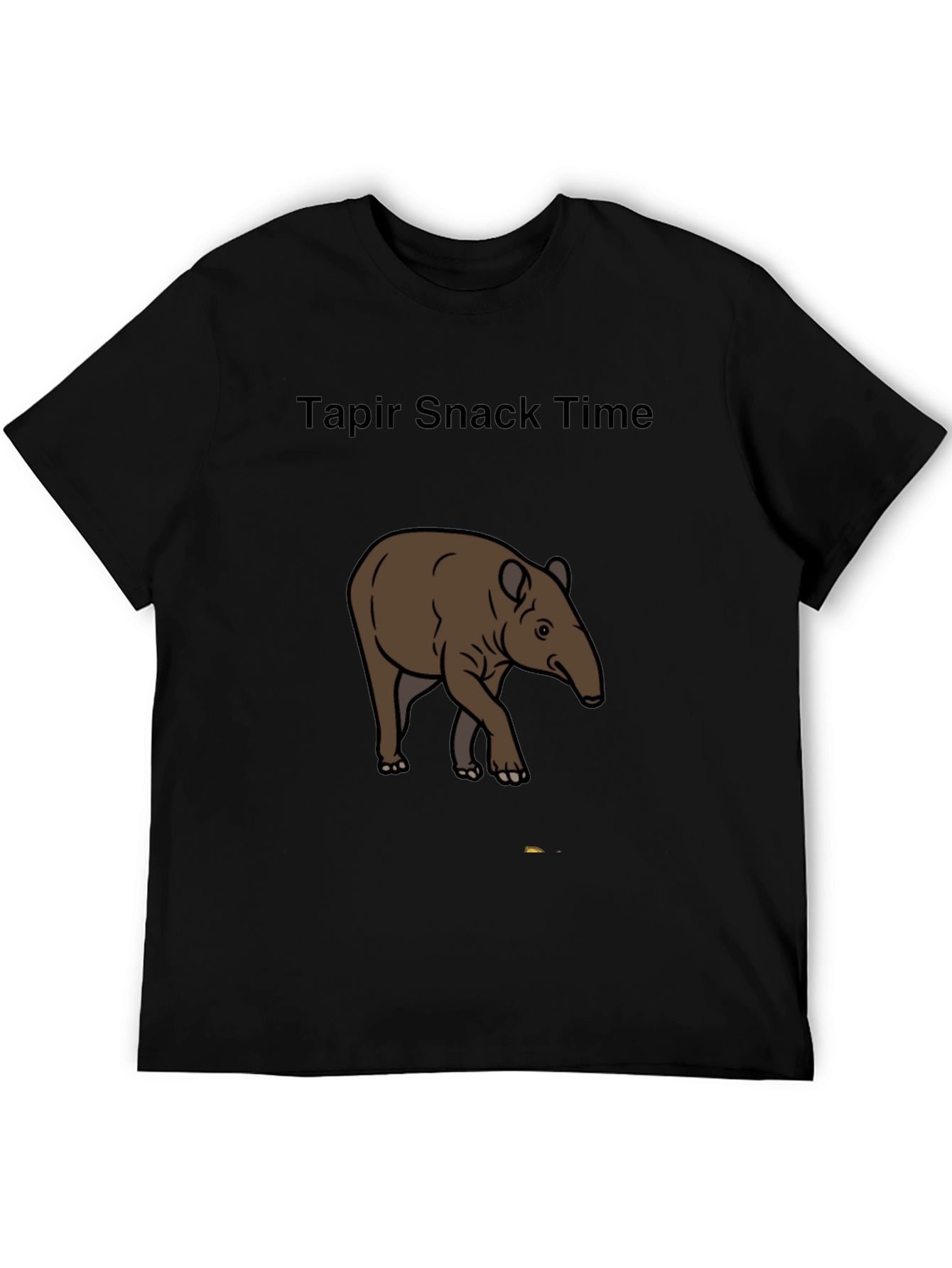 Black Tapir Snack Time Graphic T-Shirt view 5