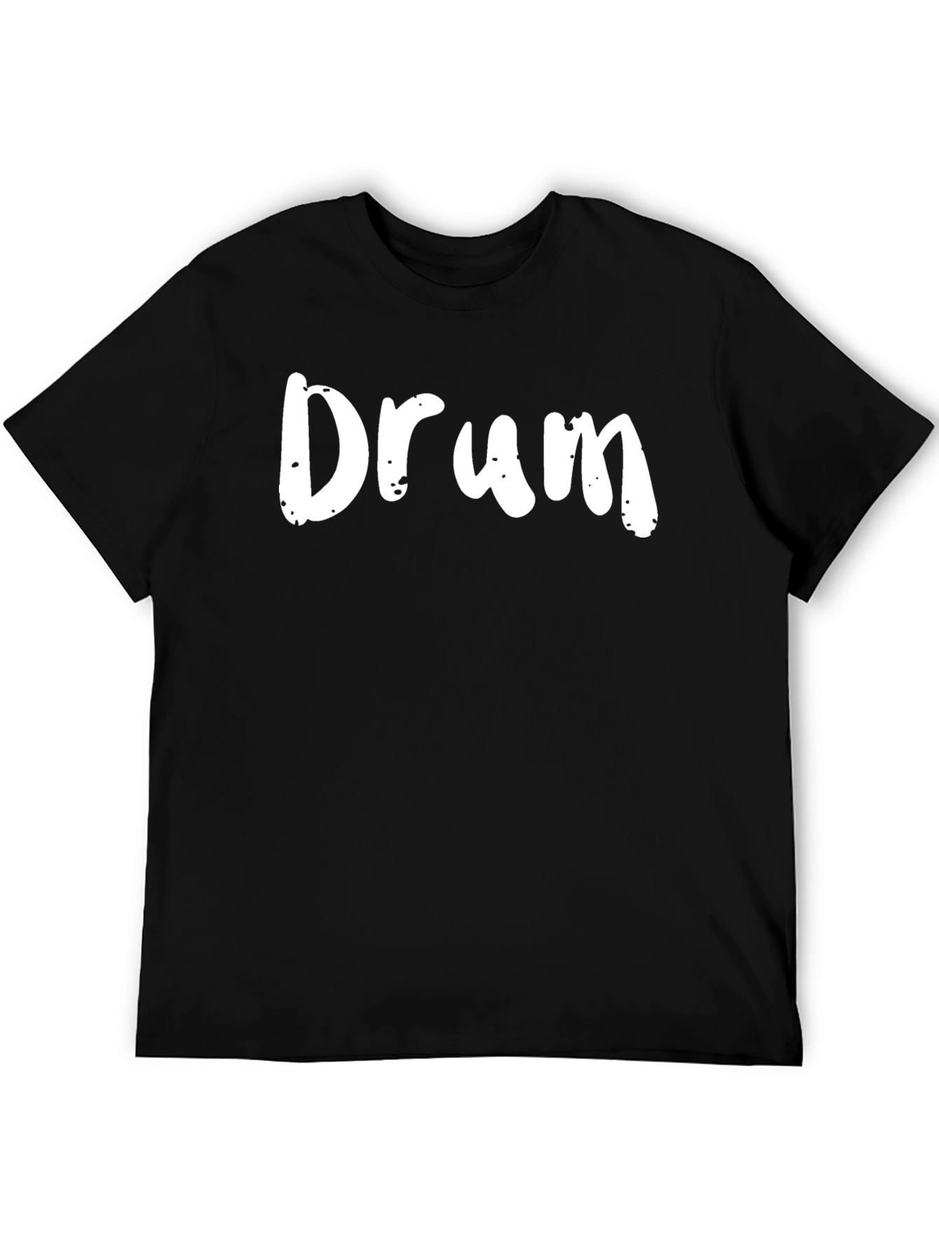 Black Drum T-Shirt - Black Crew Neck Tee view 5