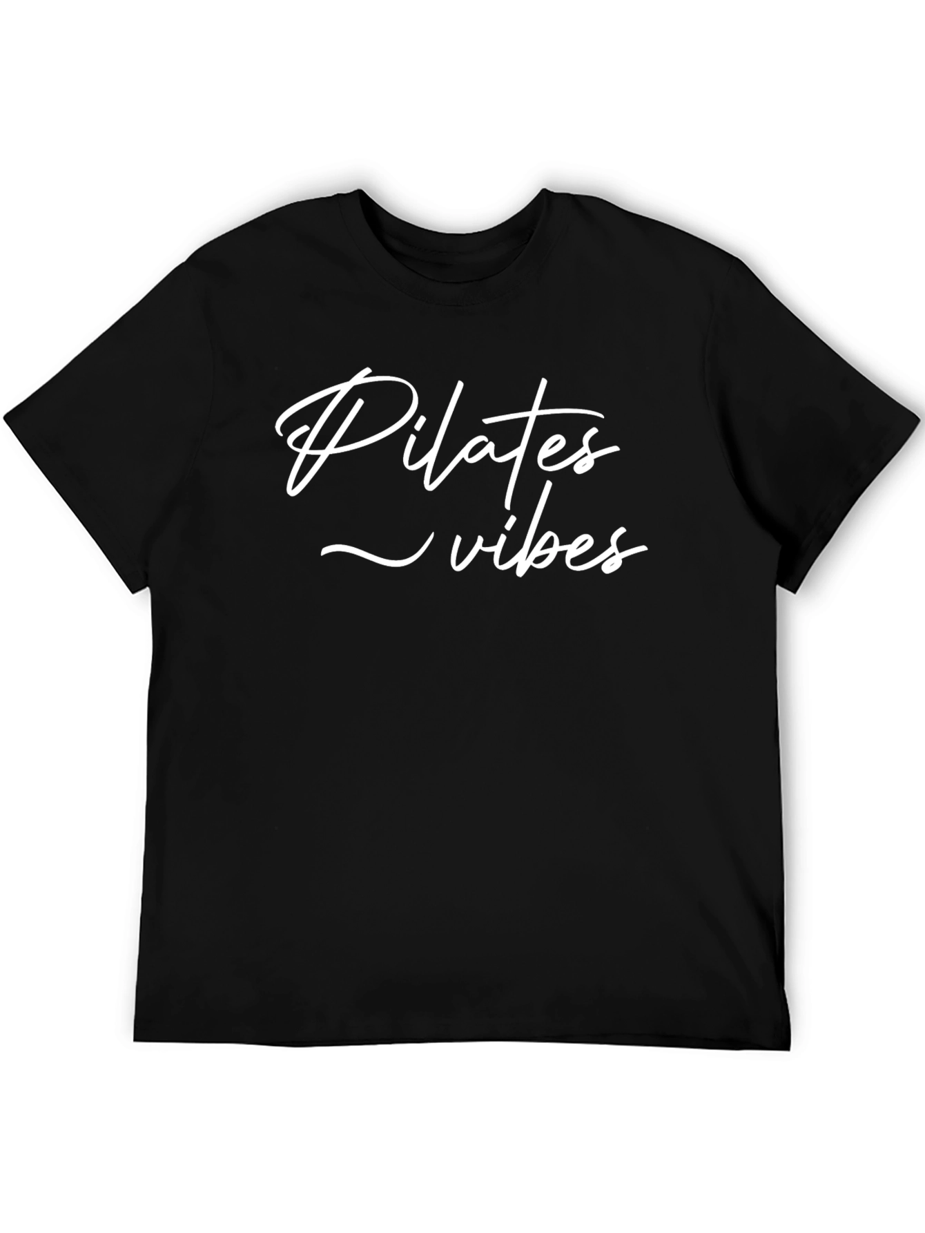 Black Pilates Vibes Black T-Shirt view 5