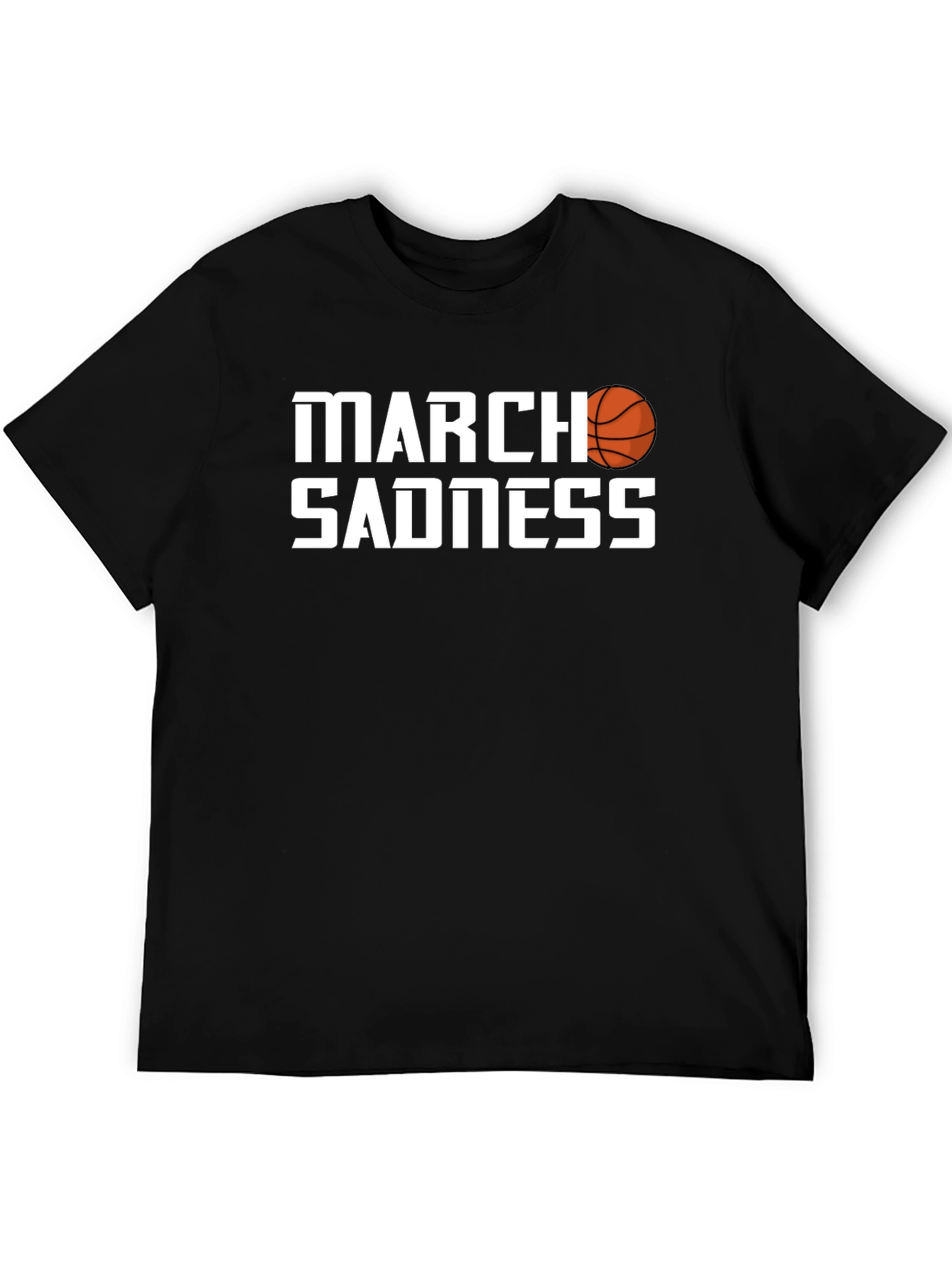 Black March Sadness Graphic Tee - Basketball Fan T-Shirt view 5