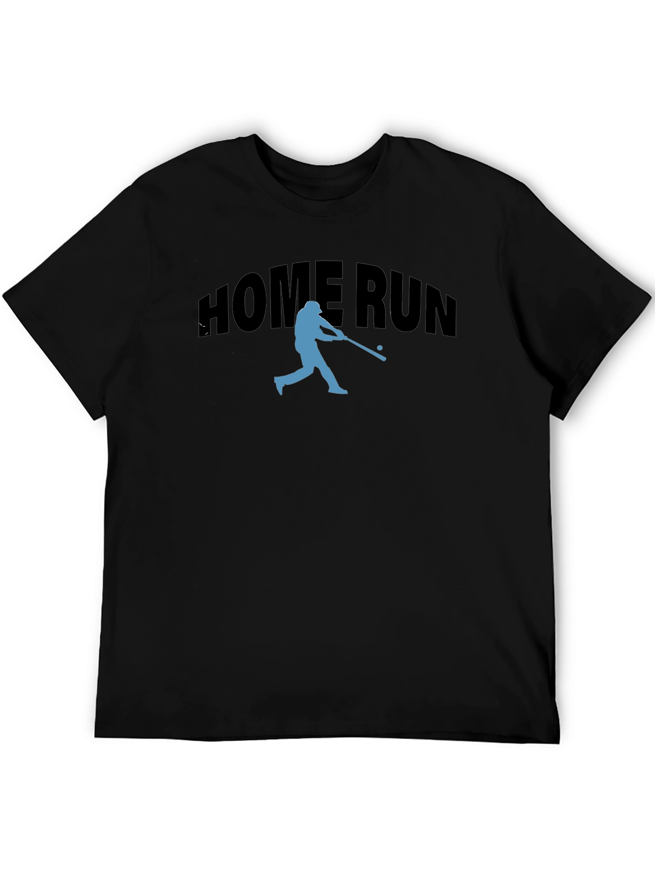 Black Home Run Baseball Graphic Tee - Stylish Men's T-Shirt view 5