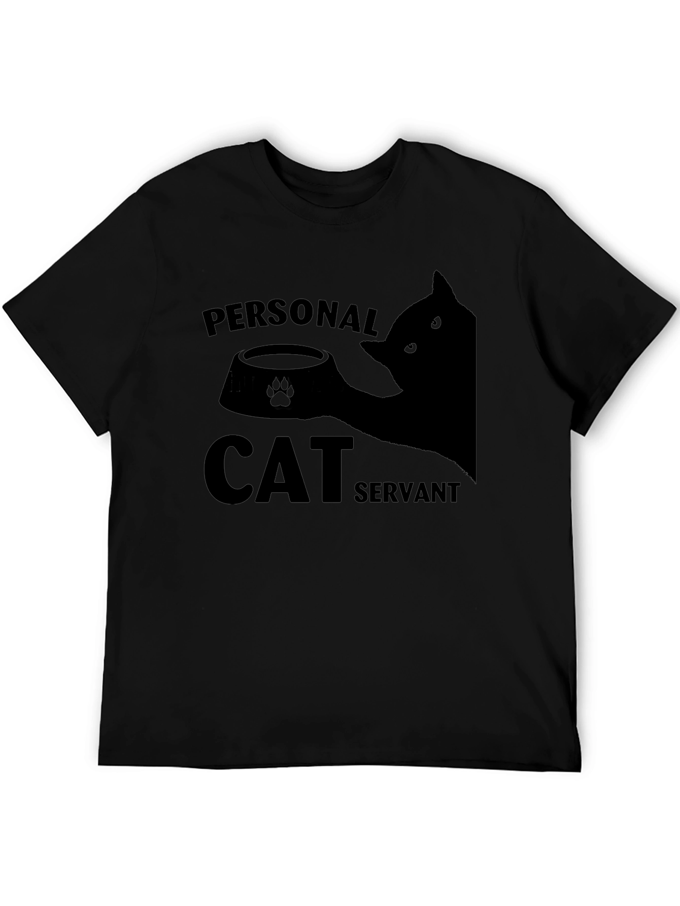 Black Personal Cat Servant Graphic Tee view 5