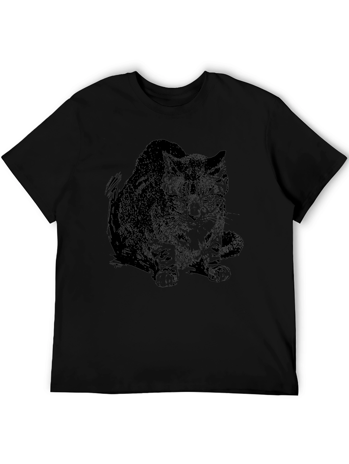 Black Black Cat Graphic T-Shirt view 5