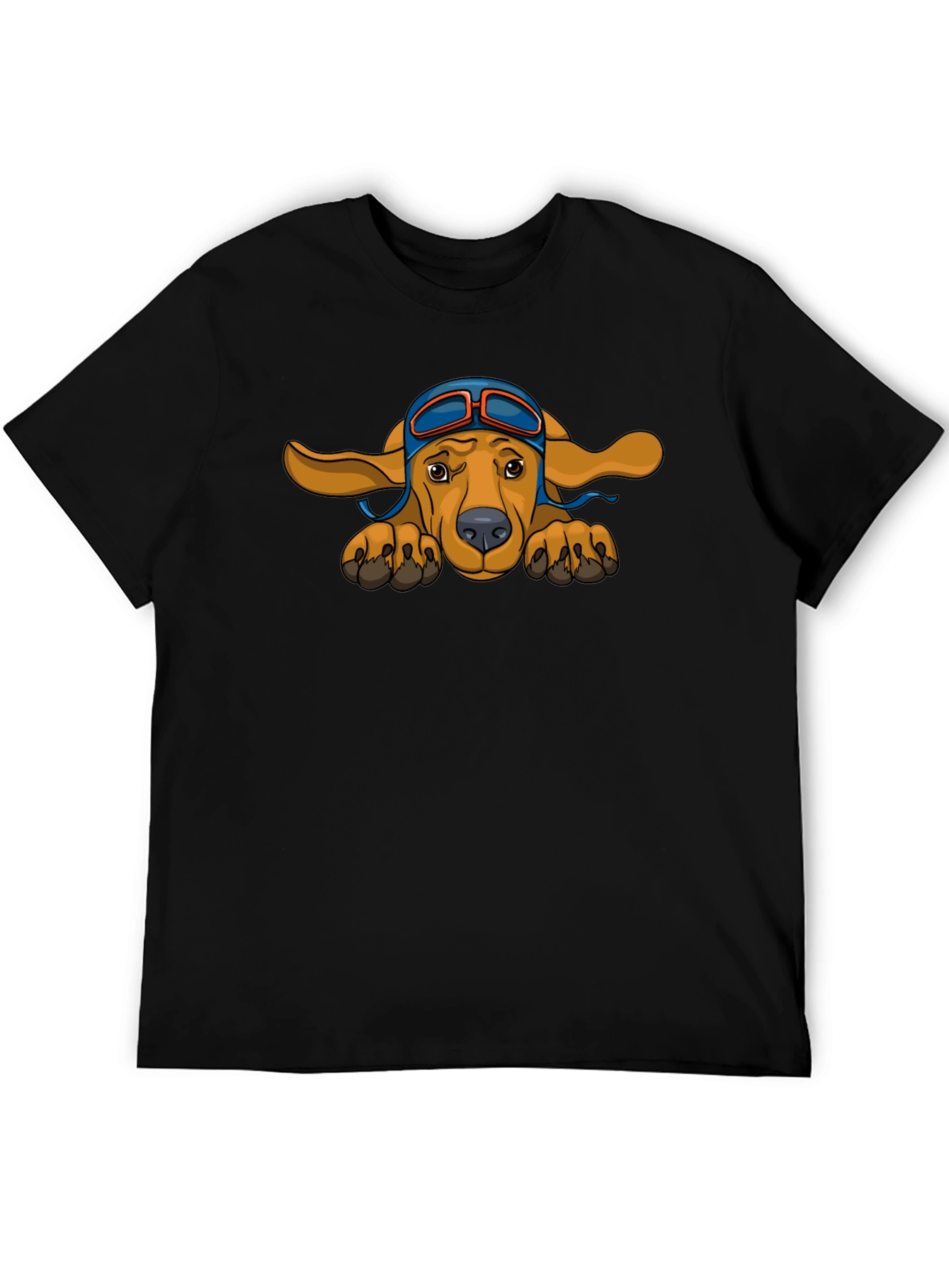 Black Pilot Dog Graphic T-Shirt - Cute & Stylish view 5