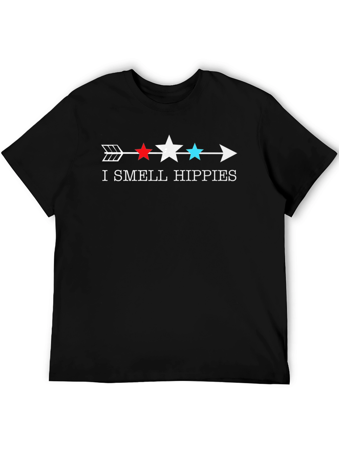 Black I Smell Hippies Graphic T-Shirt - Arrow & Stars view 5