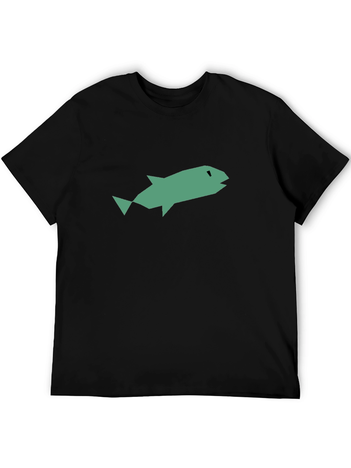 Black Abstract Fish Graphic Black T-Shirt view 5