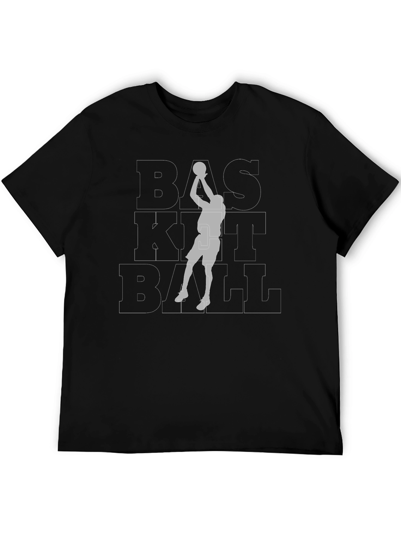 Black Basketball Graphic Tee - Black view 5