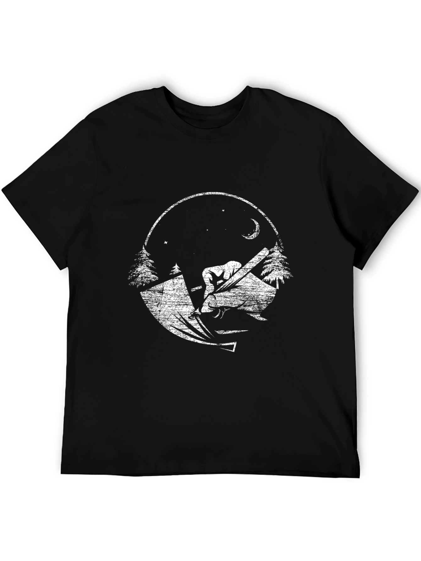 Black Night Woodworker Graphic T-Shirt view 5