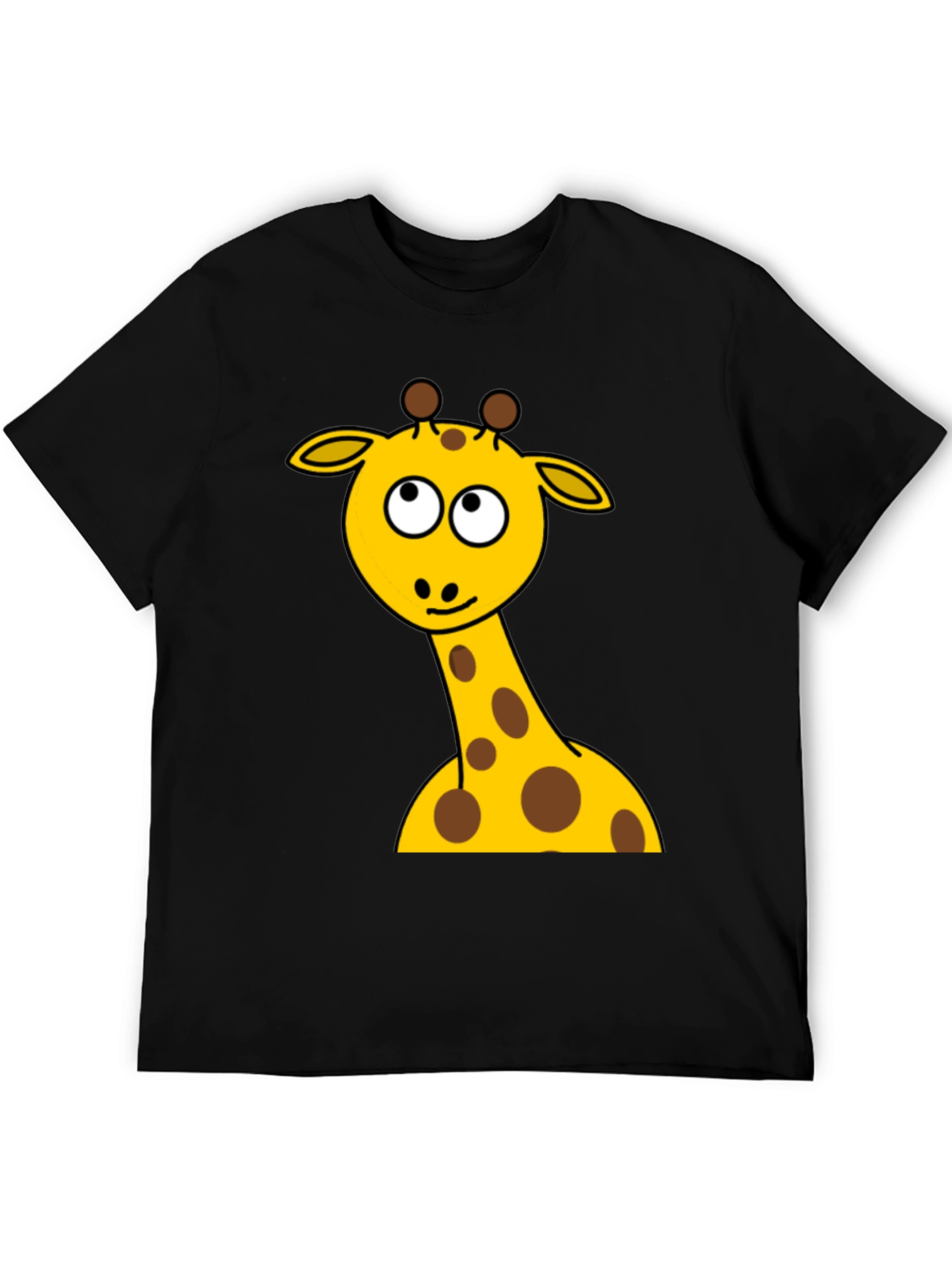 Black Giraffe Graphic Tee - Unisex Black T-Shirt view 5