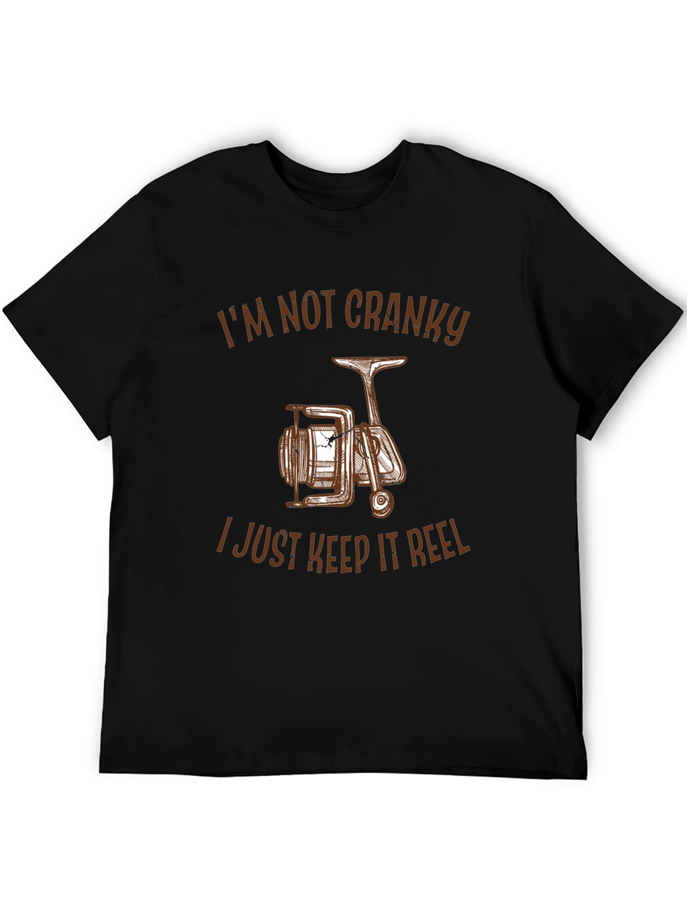 Black Funny Fishing T-Shirt - I Just Keep It Reel view 5