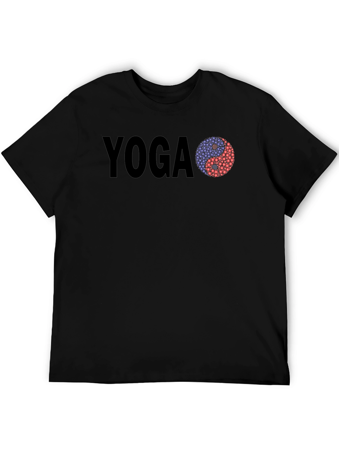 Black Yoga Yin Yang T-Shirt - Relaxed Fit view 5