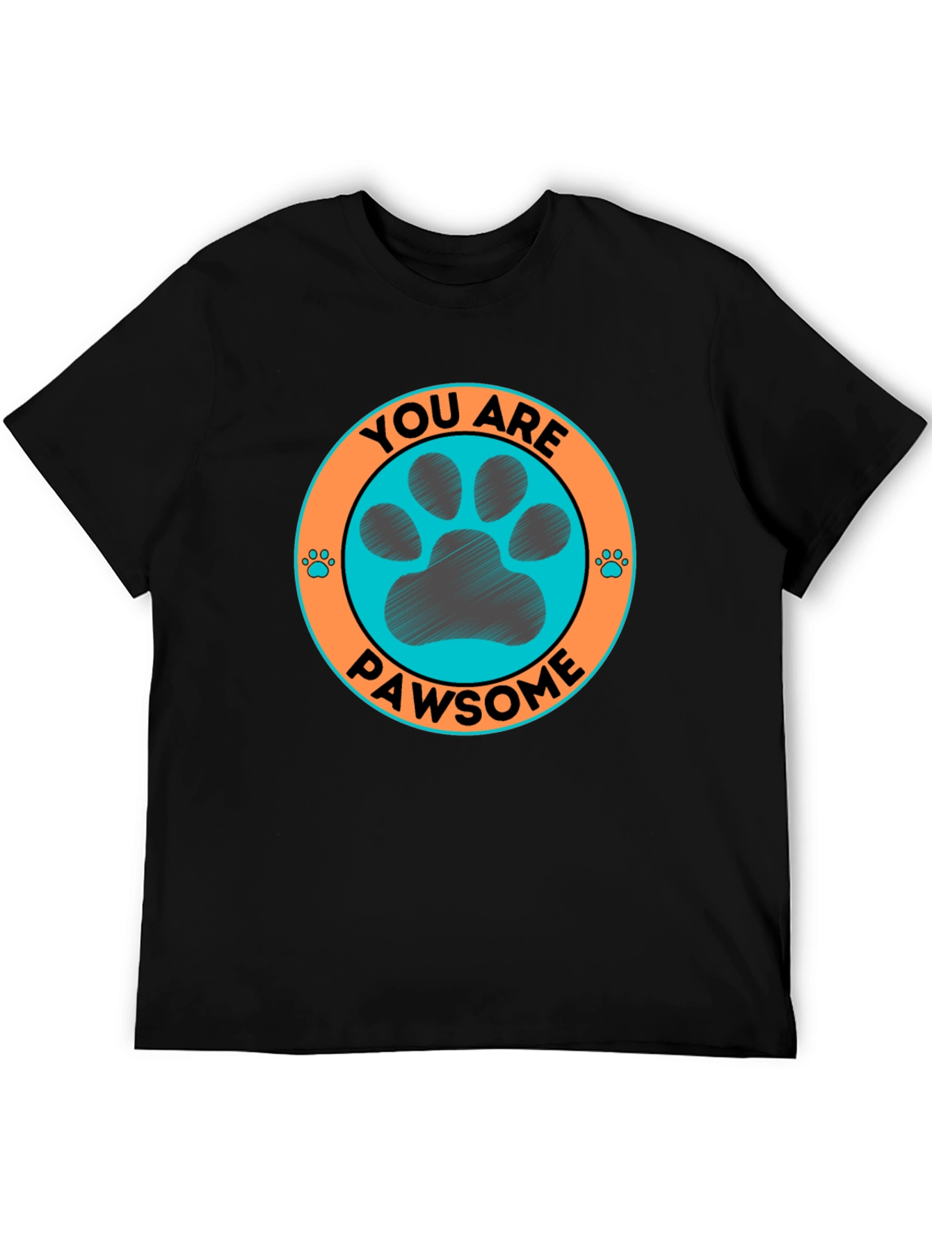 Black Pawsome Graphic Tee - Dog Lover T-Shirt view 5