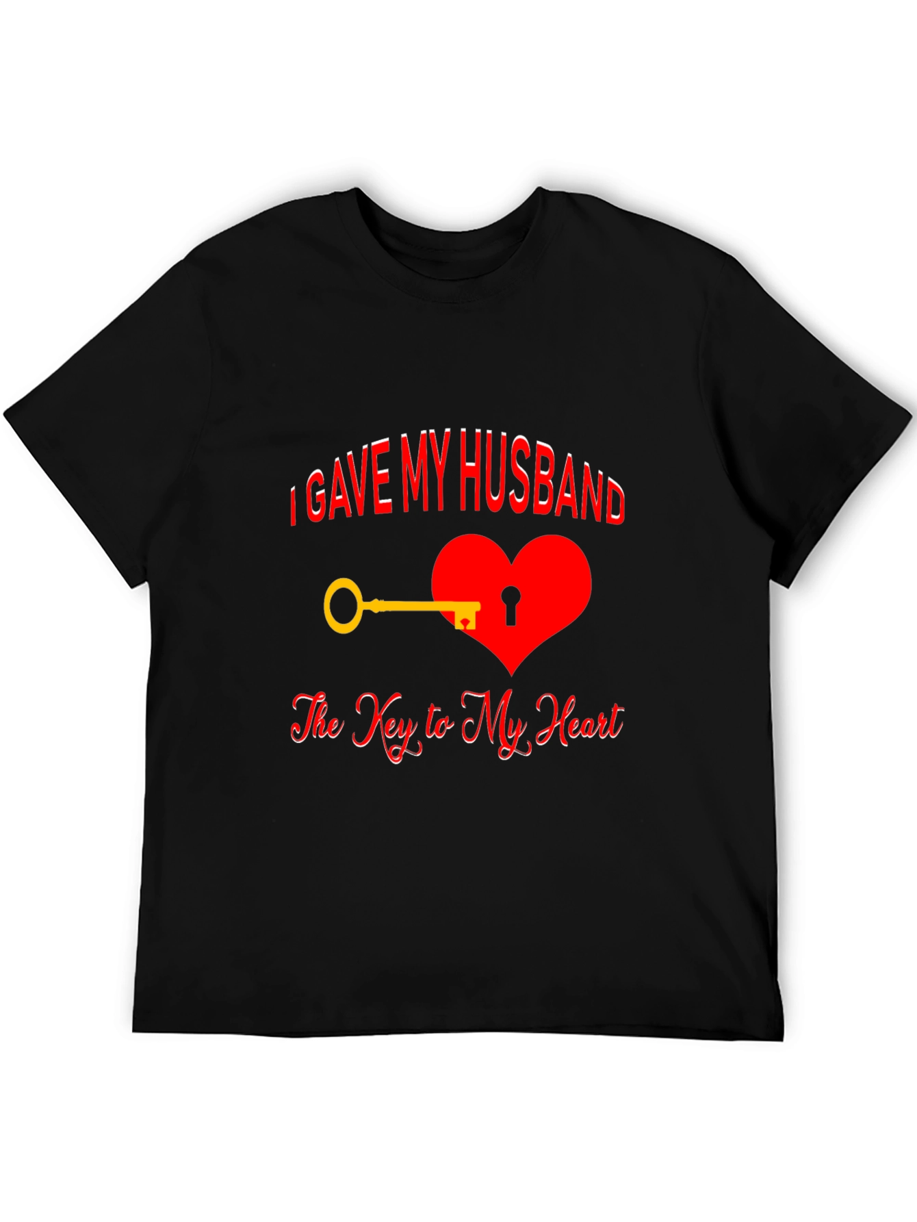 Black Husband's Key to My Heart T-Shirt view 5