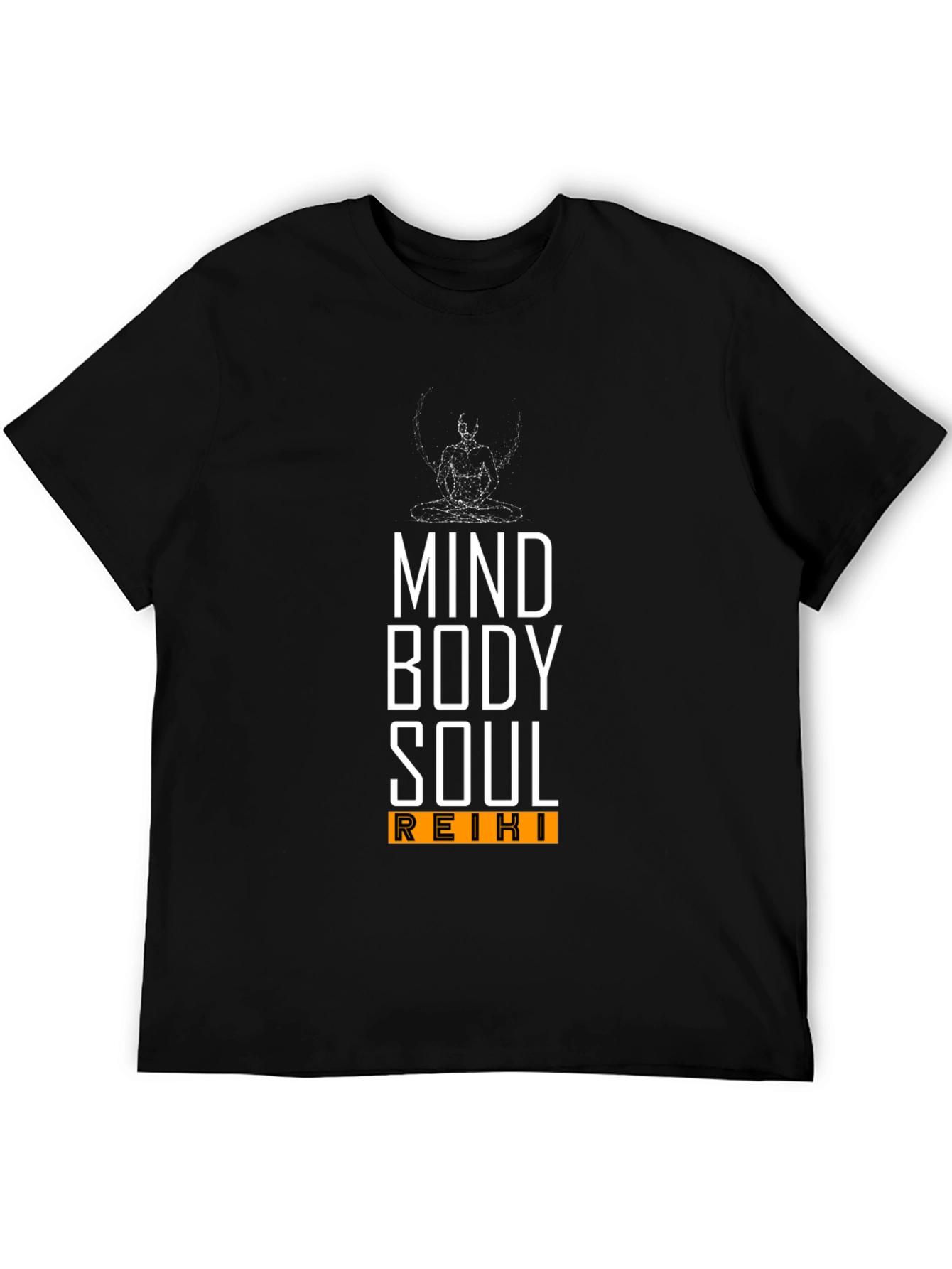 Black Mind Body Soul Reiki T-Shirt | Unisex view 5